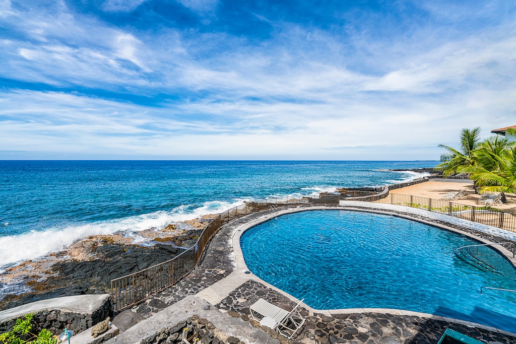 Salt water pool at the oceans edge