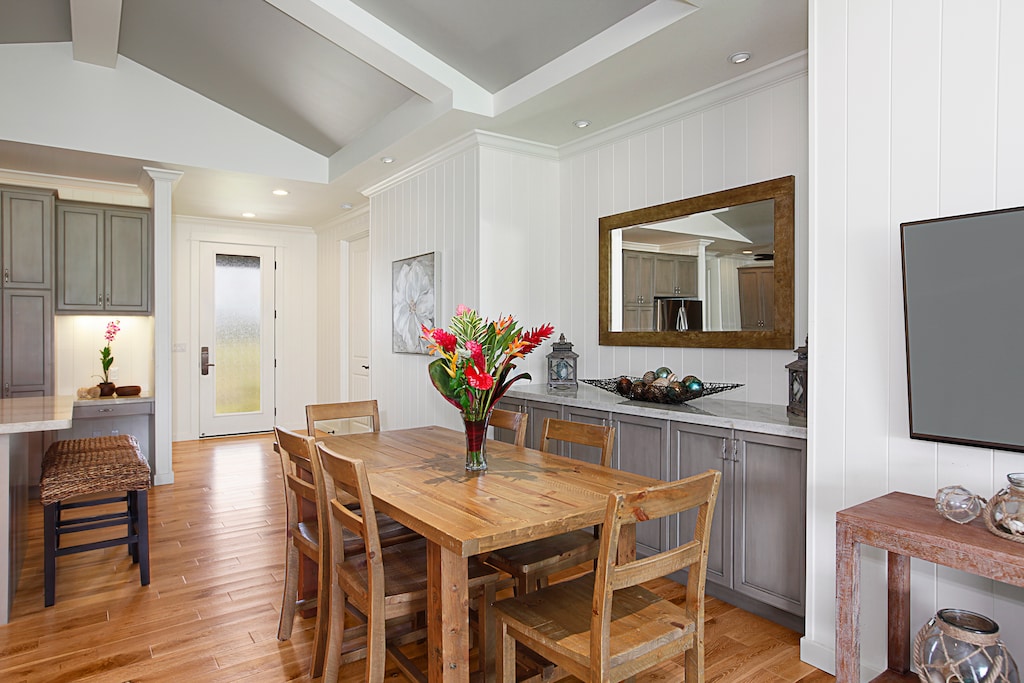 Share memorable meals in the dining space, seamlessly connected to the kitchen and living areas for easy entertaining.