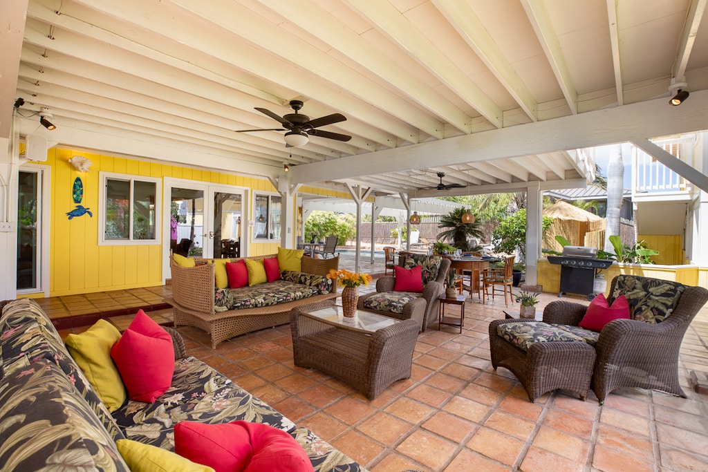 Enjoy privacy and comfort while gathering outdoors with family and friends.