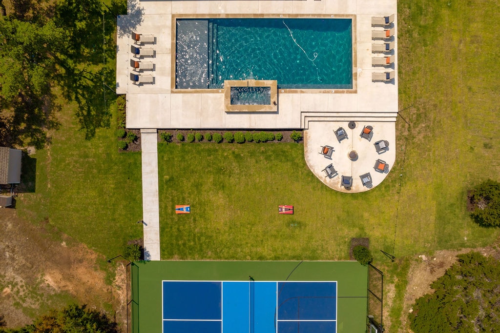 Aerial Pool View - Walker Luxury Vacation Rentals