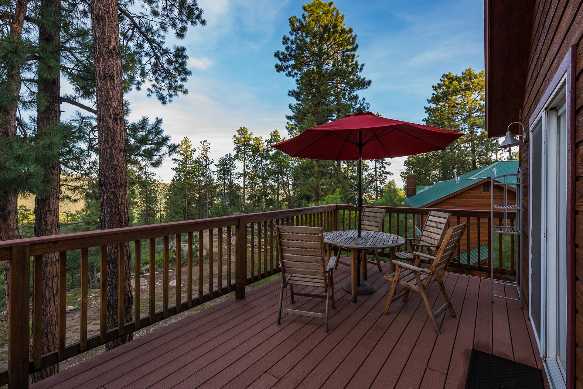 Deck of the Main Living Space with views