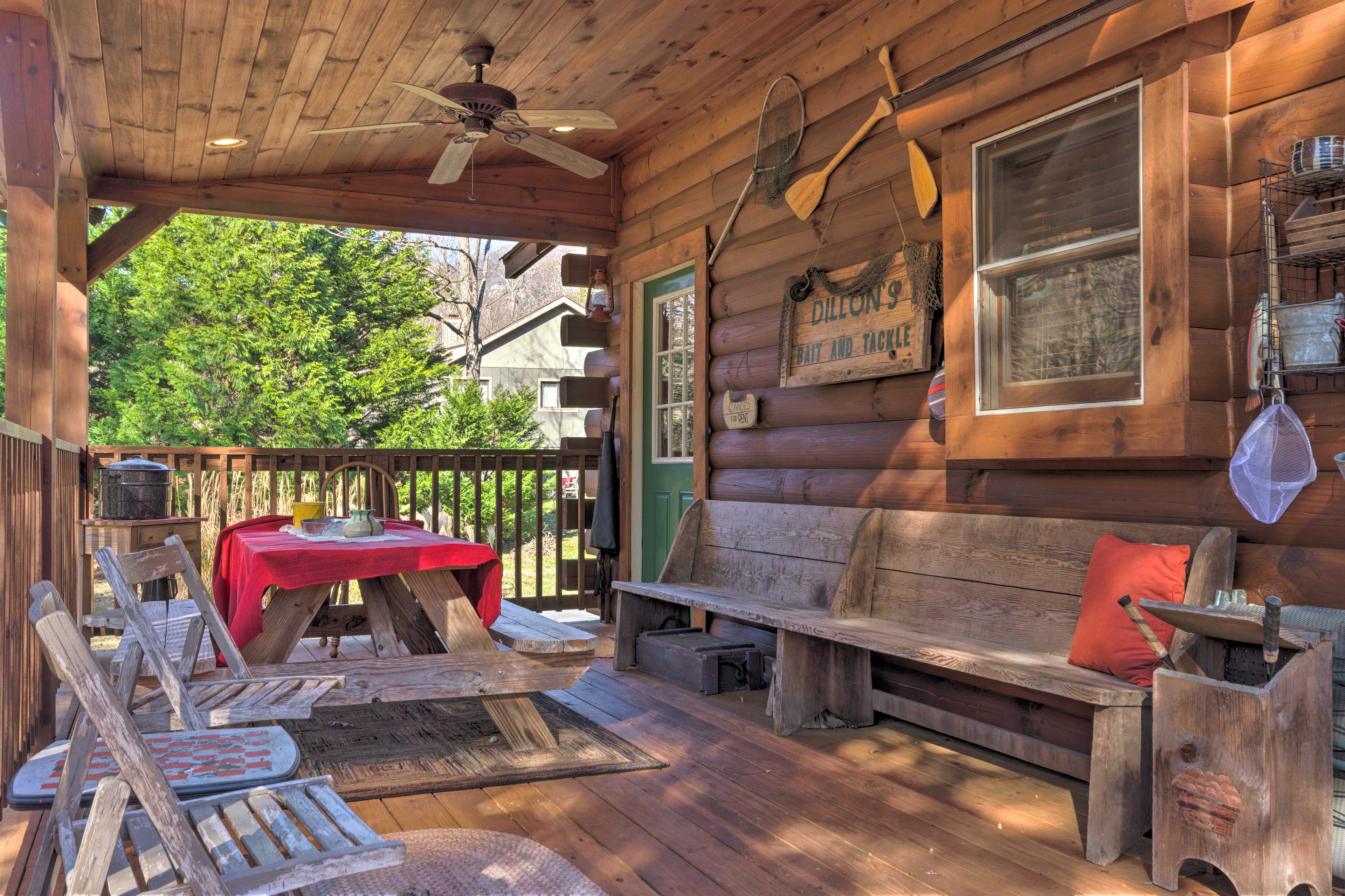 Property Image 1 - Cozy Log Cabin Retreat: Steps to Lake Lure & Beach