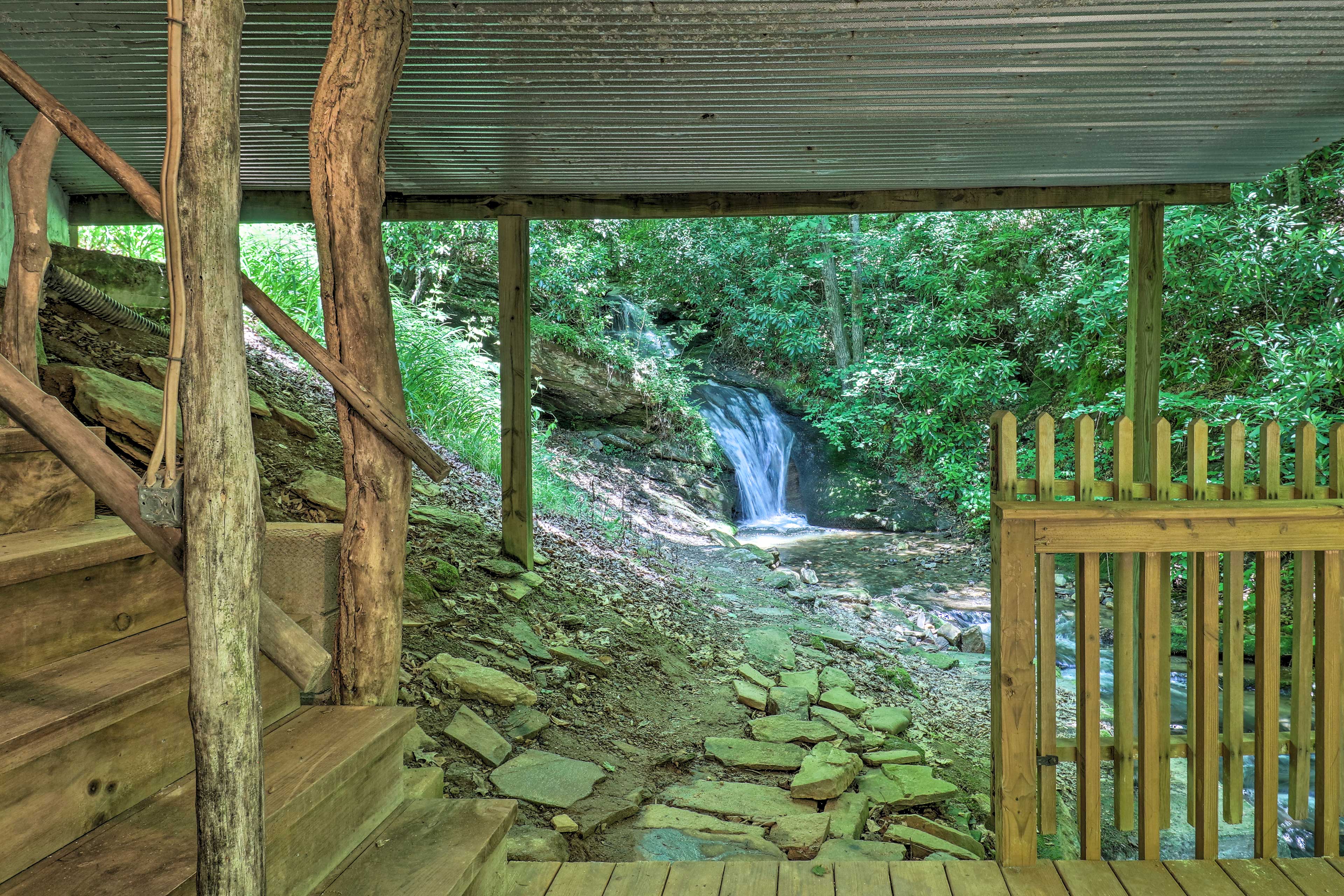 Property Image 2 - Bryson City Cottage w/ Hot Tub & Waterfall Views!