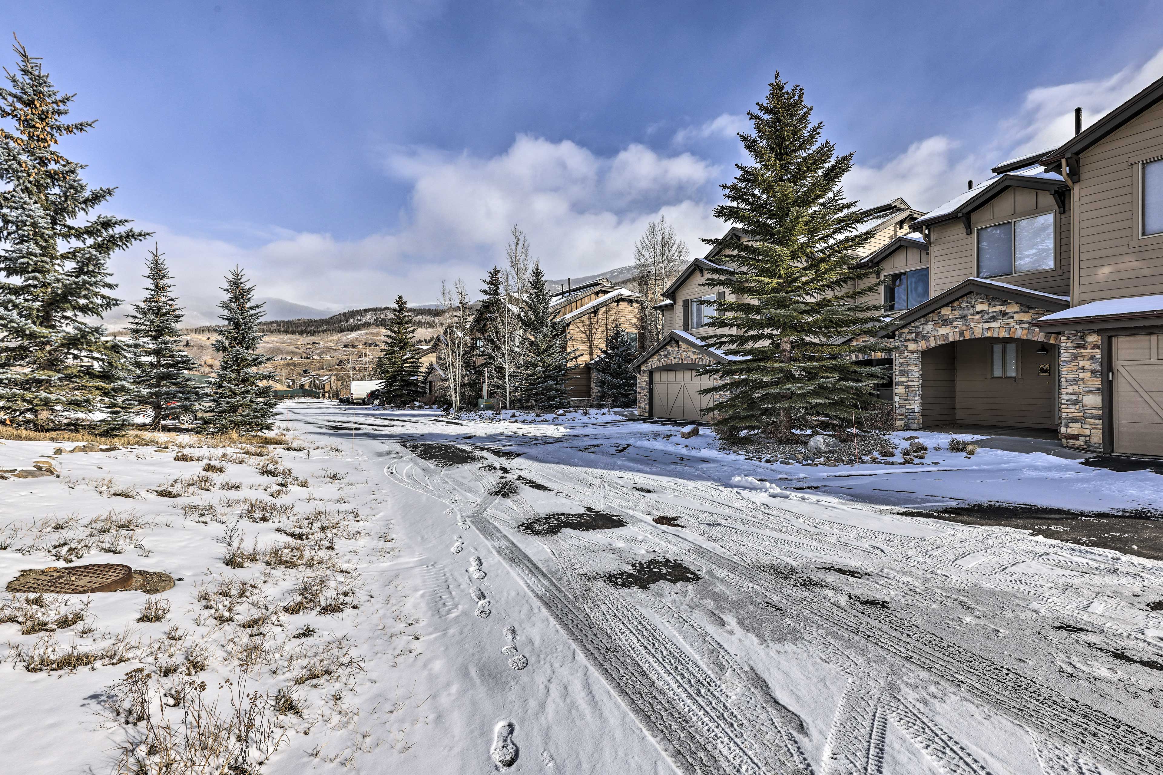 Property Image 1 - Silverthorne Townhome w/ Mountain Views & Hot Tub!