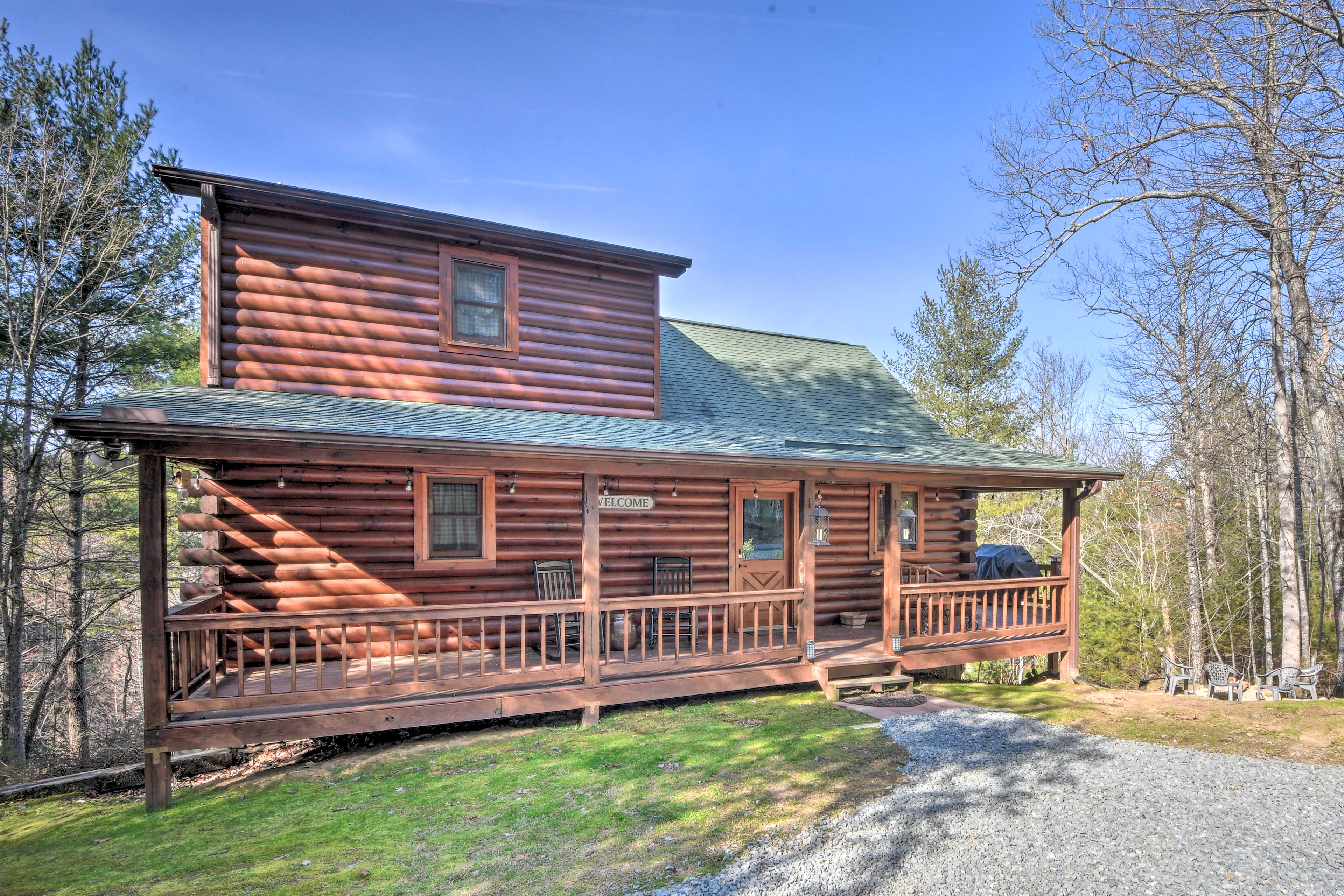 Property Image 2 - Charming Morganton Cabin w/ Hot Tub & Game Room!