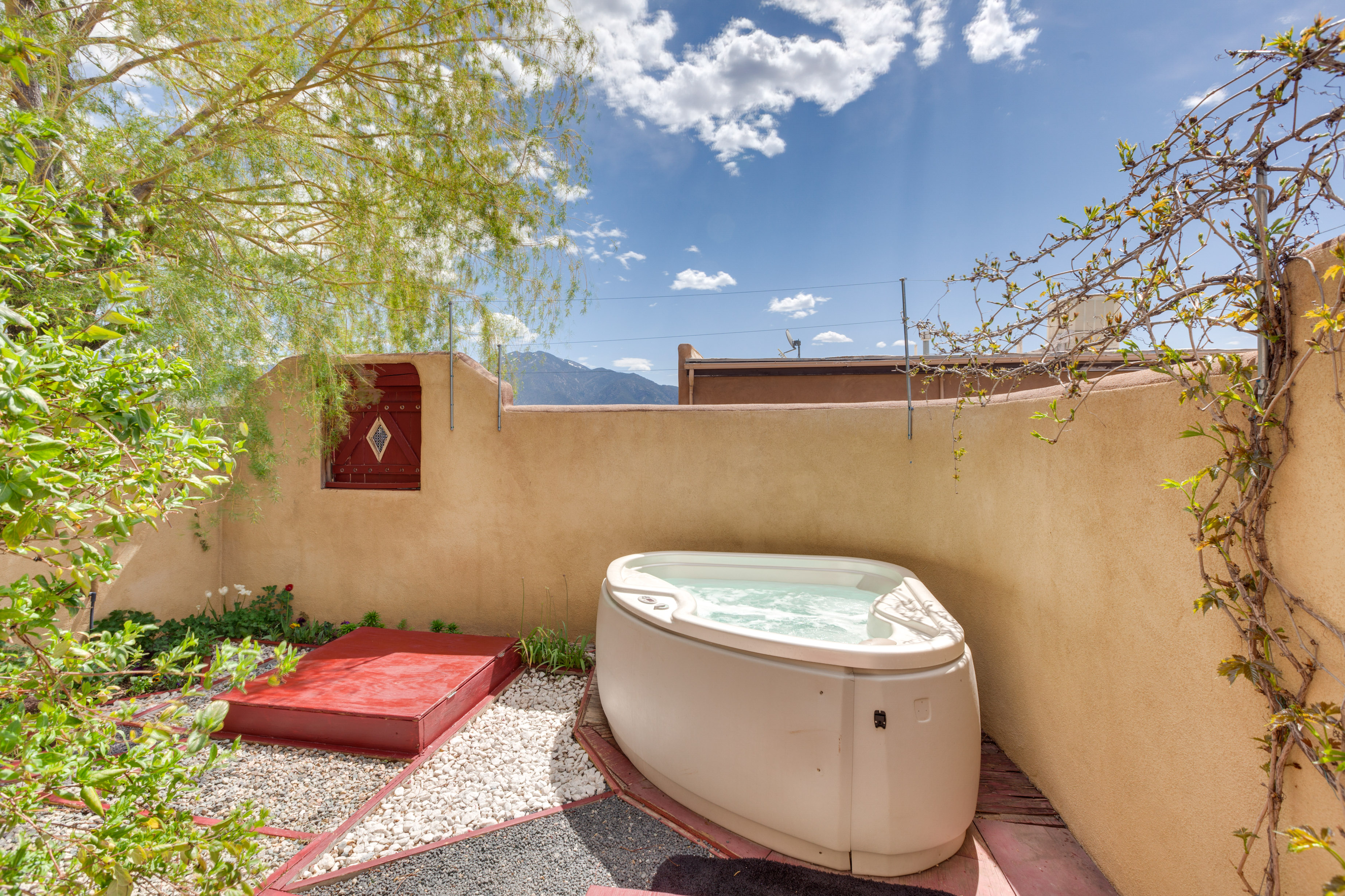 Property Image 2 - Adobe Couple’s Escape w/ Hot Tub & Art for Sale!