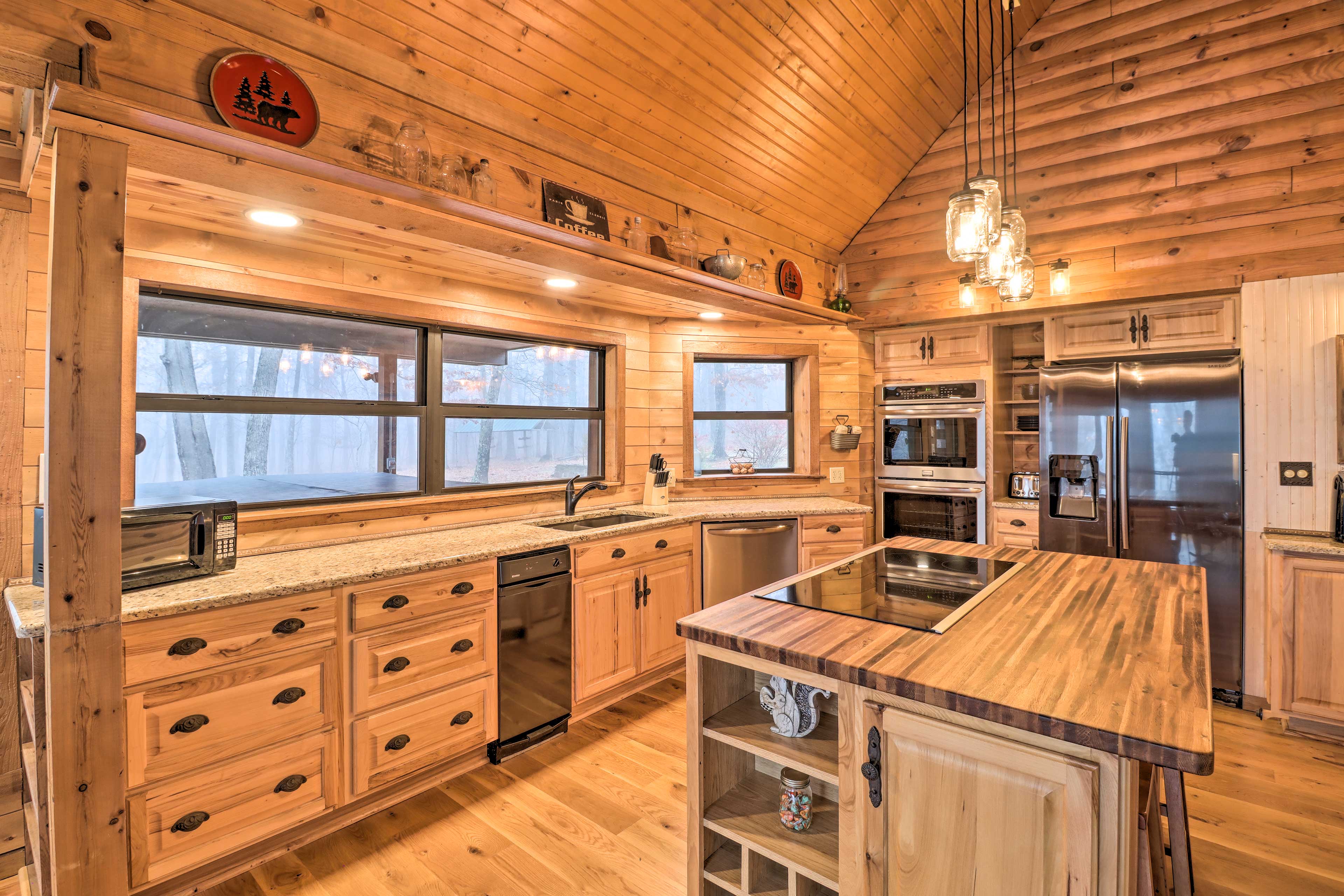 Property Image 2 - Charming Cabin w/ Hot Tub, Fire Pit & Views!