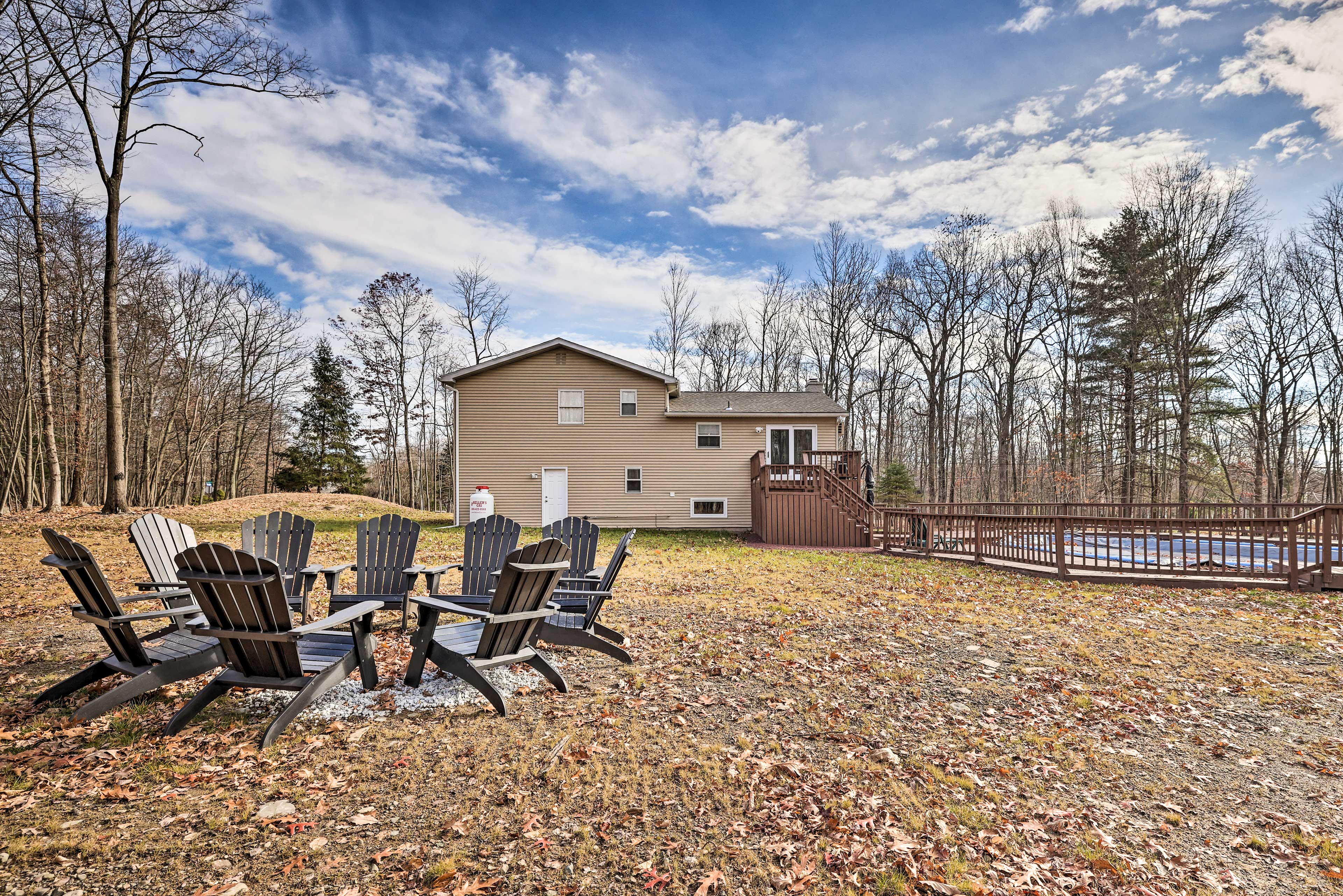 Property Image 1 - Modern East Stroudsburg Home w/ Pool + Fire Pit