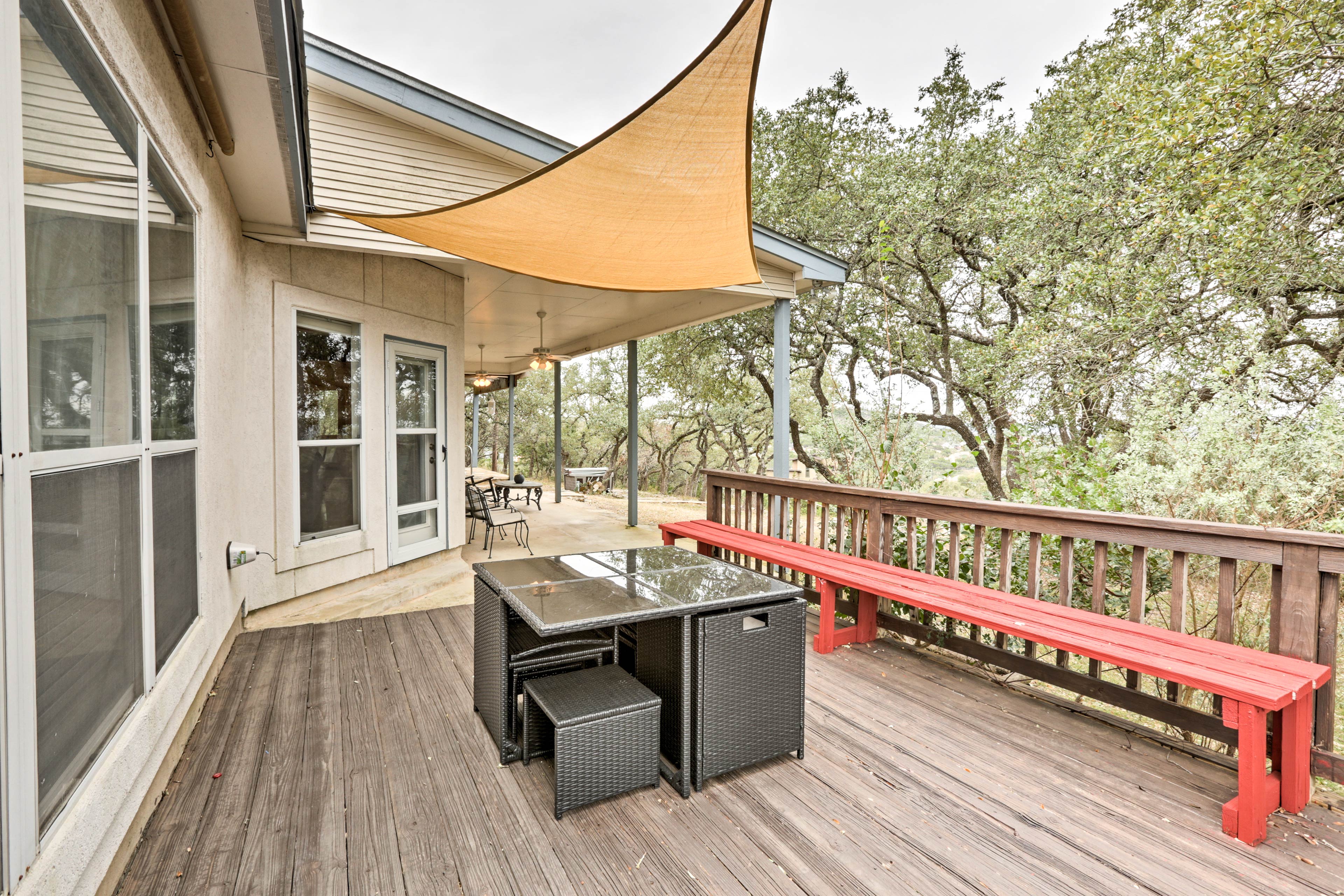 Property Image 2 - Modern Fischer House w/ Deck, Fire Pit & Hot Tub!
