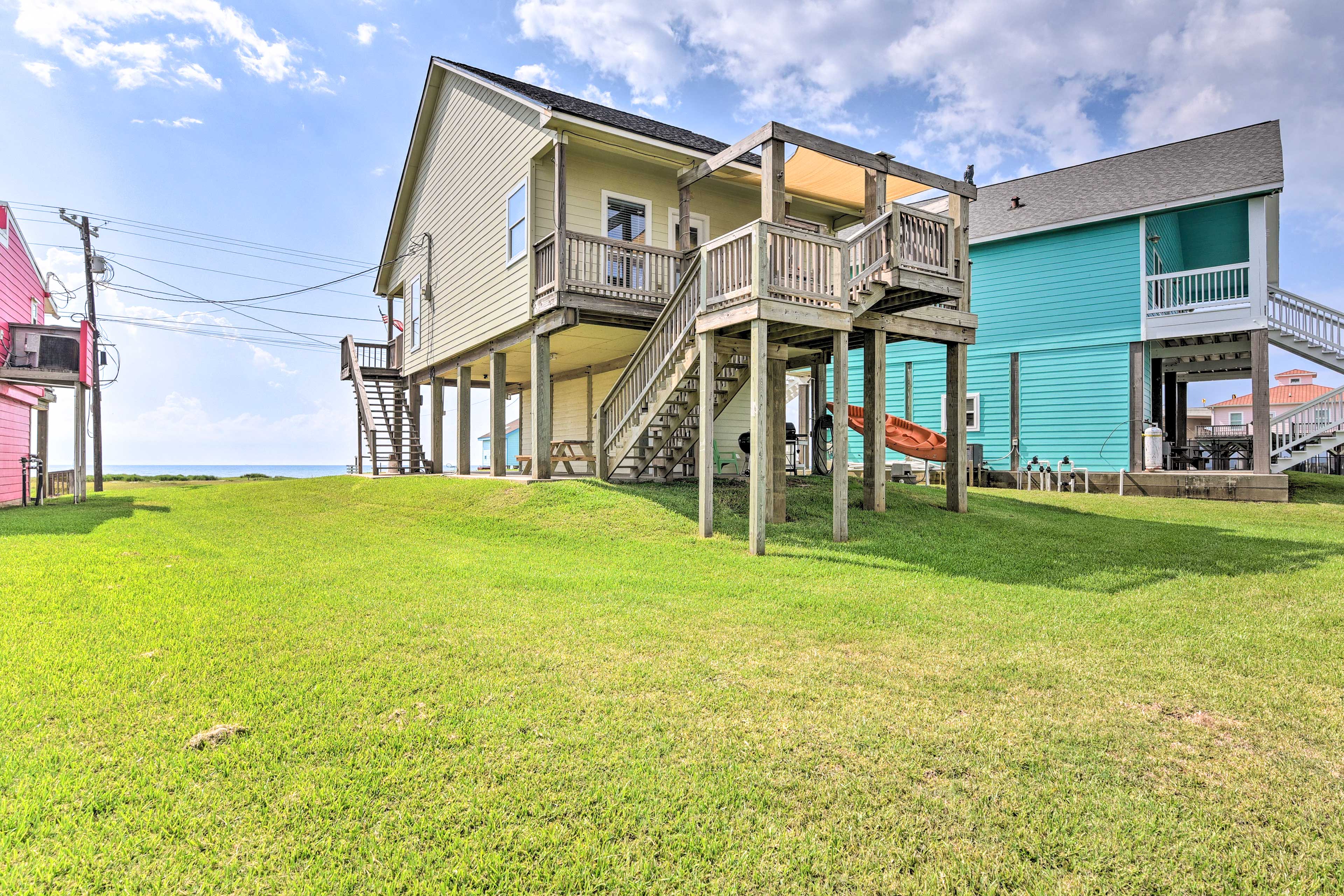 Dock, Ocean Views + Access: Bay City Home!