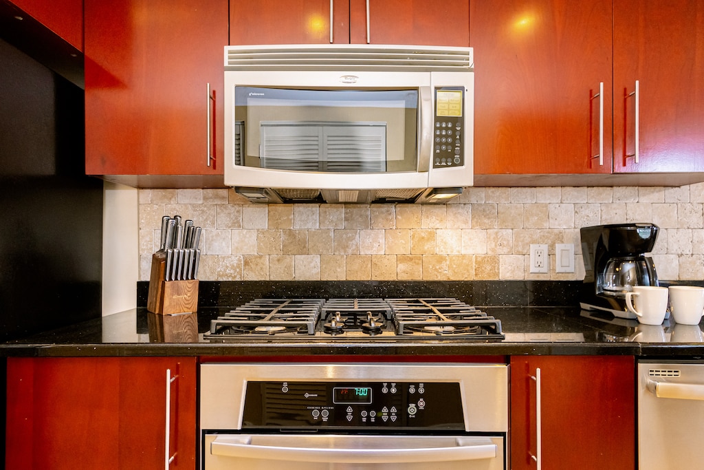 Fully equipped kitchen- enjoy every meals served with your favorite dishes cooked here in this area