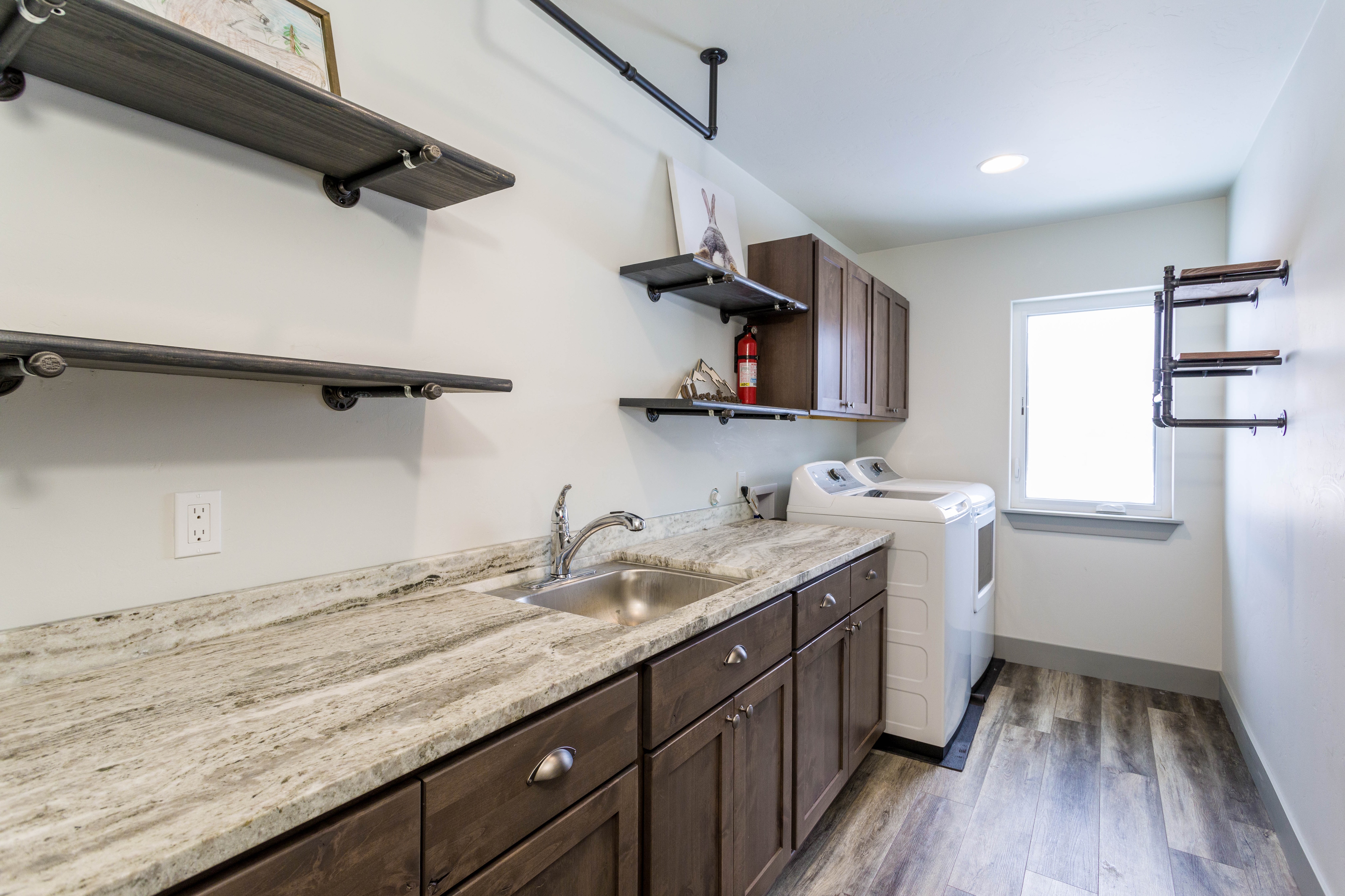 Upper level laundry.