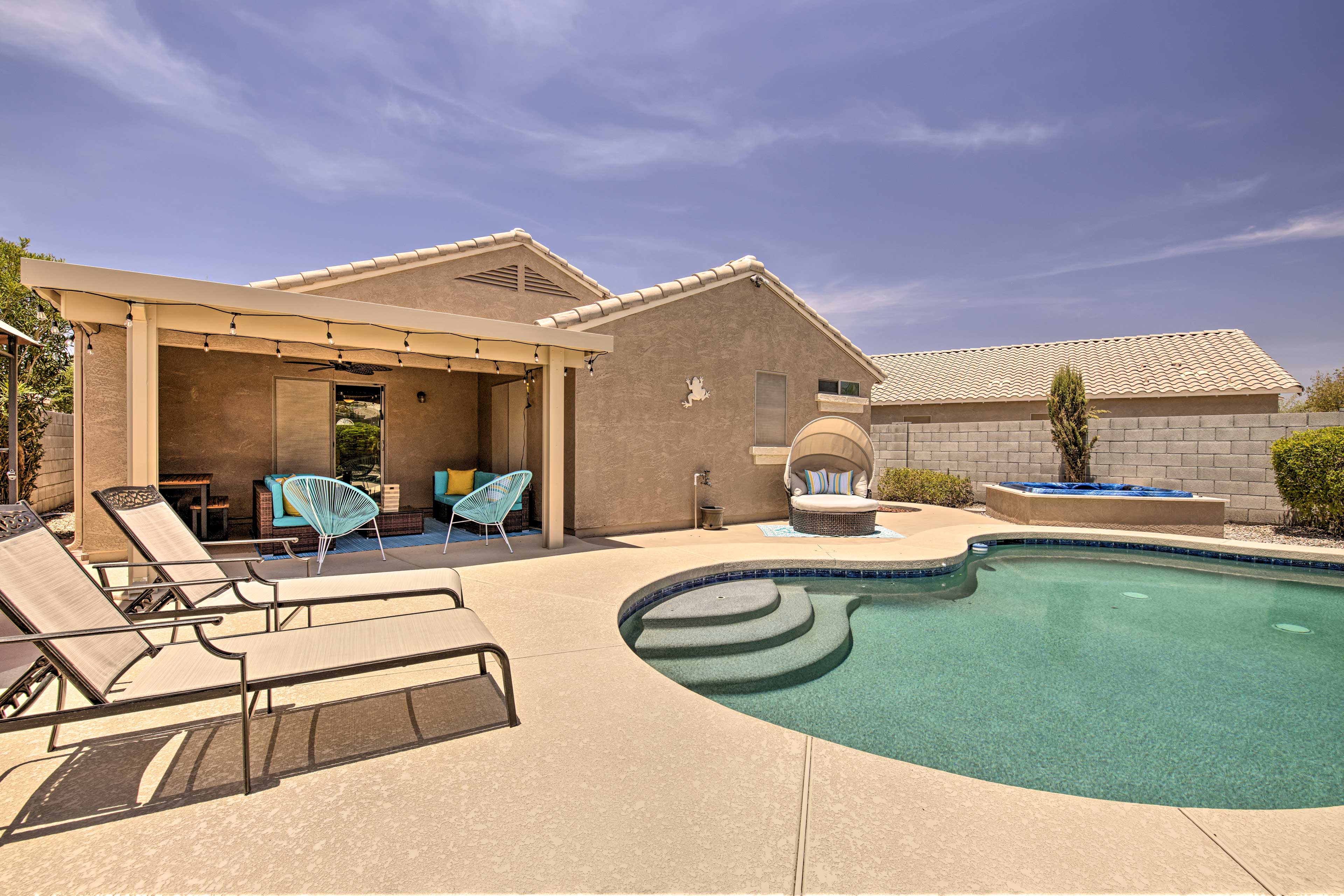 Property Image 1 - Chic Goodyear ’Desert Beach House’ w/ Hot Tub