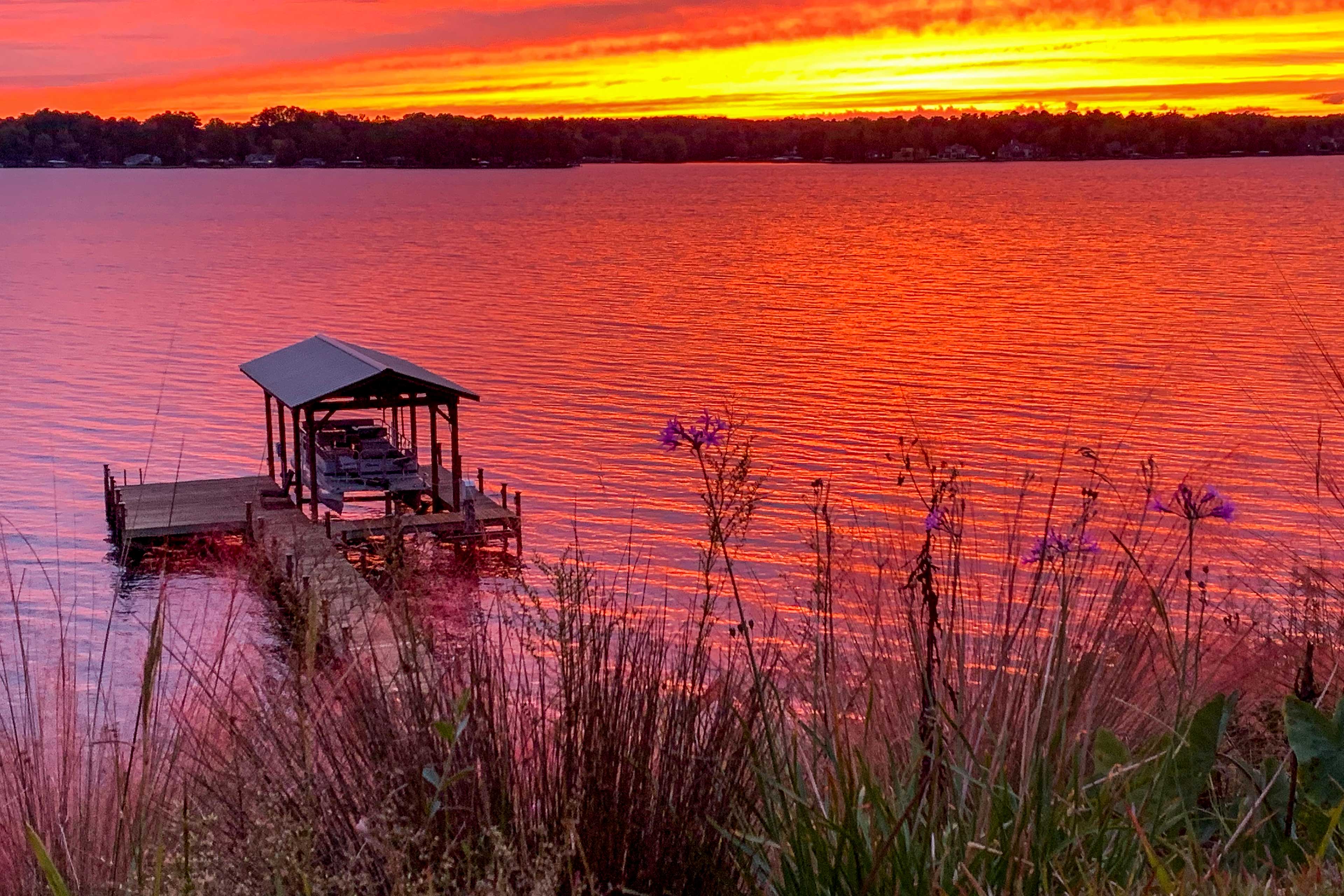Property Image 1 - Elegant Lakefront Gem w/ Dock + Sunset Views!