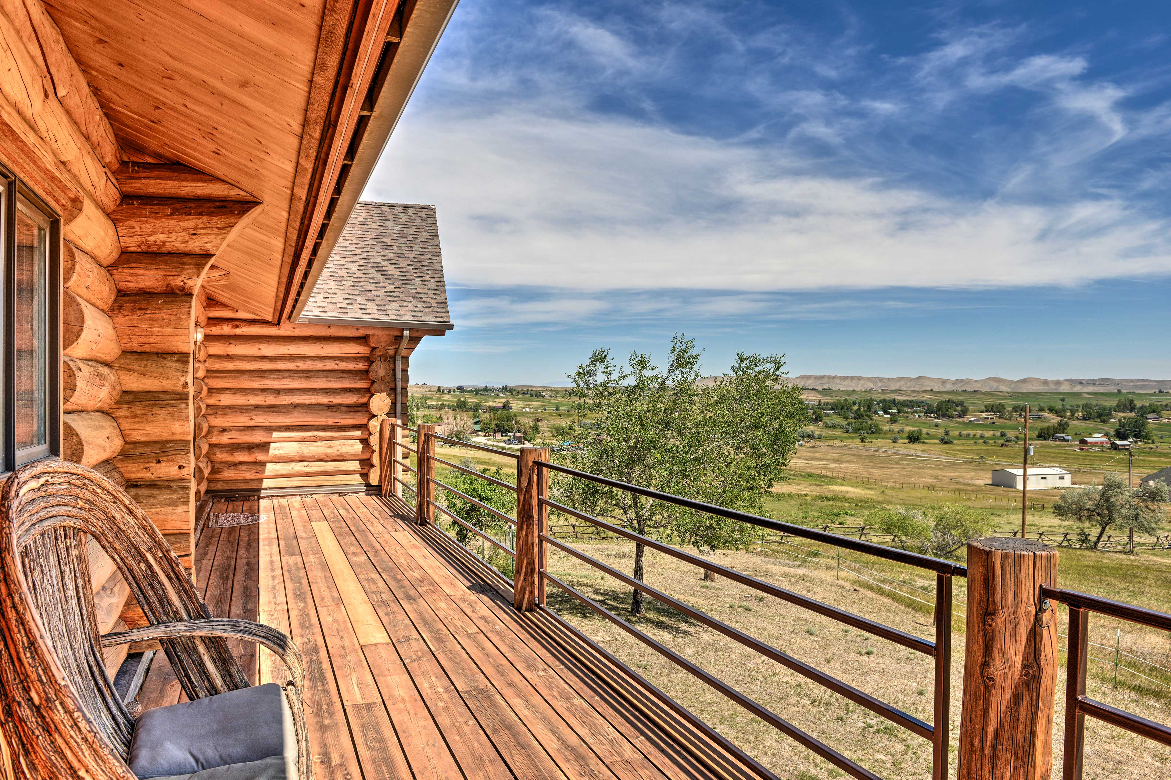 Property Image 2 - Exquisite Log Home with Lander Valley Views!