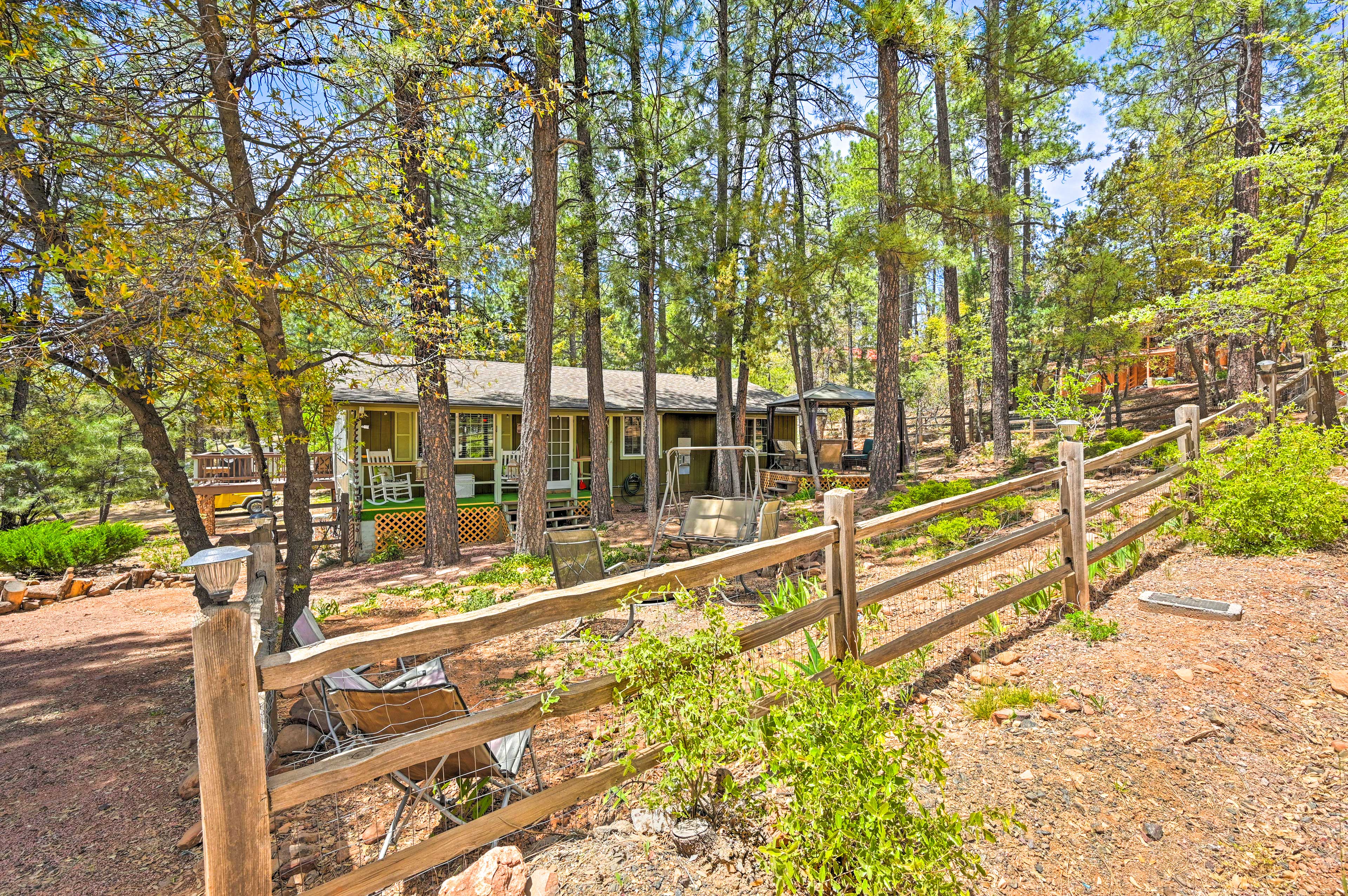 Property Image 2 - Pine Cabin in the Woods w/ Yard + Grill!