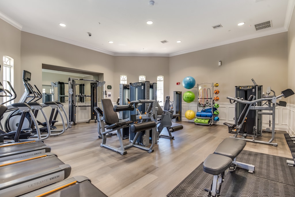 Free access resort equipped gym