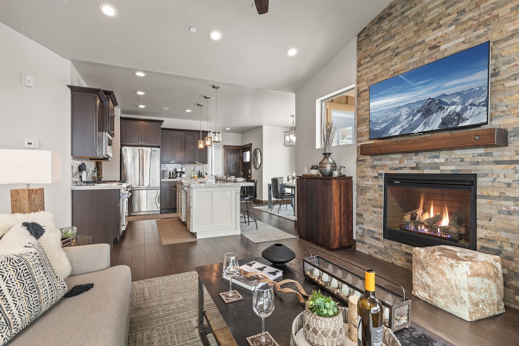 Main Level Great Room with Hardwood Flooring