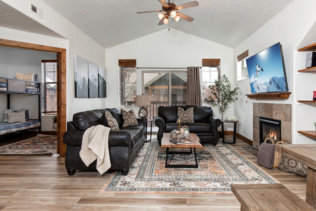 Living Room with Balcony Access