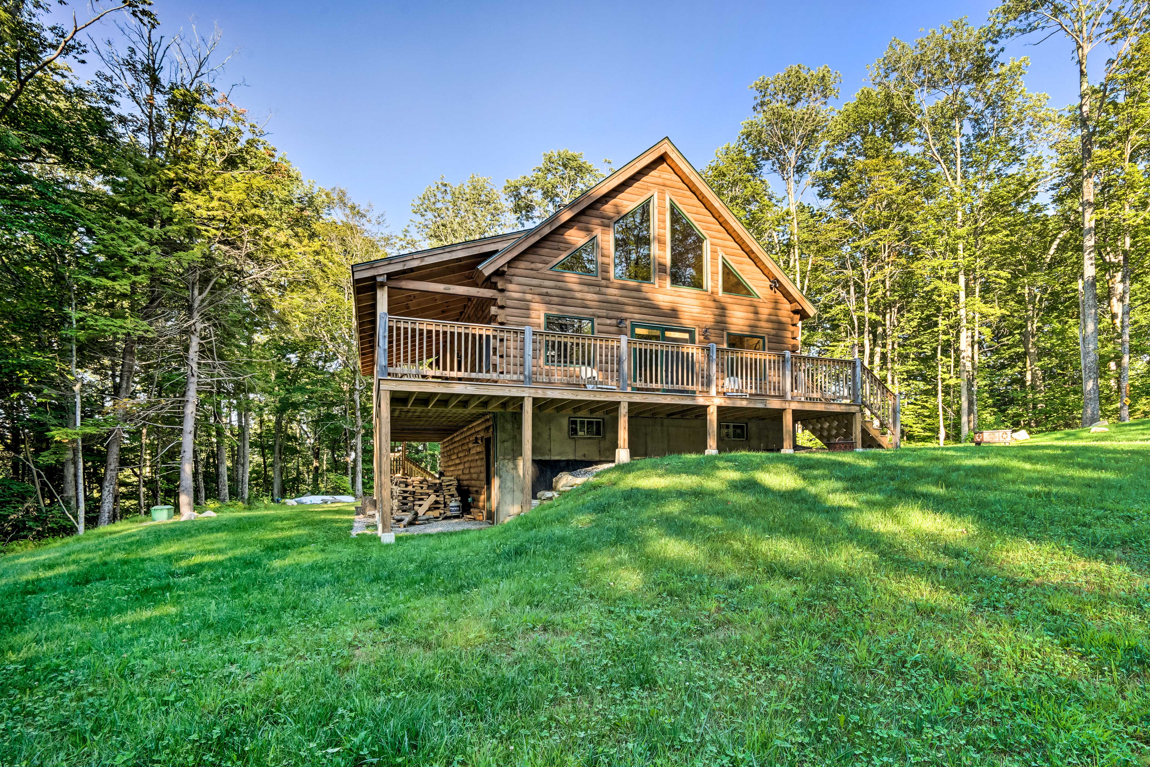 Property Image 1 - Londonderry Chalet w/ Deck, Fire Pit & Views!