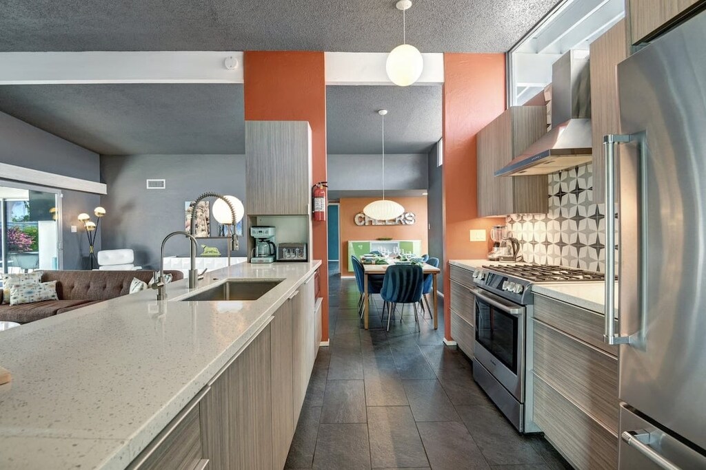 Beautifully sleek kitchen.