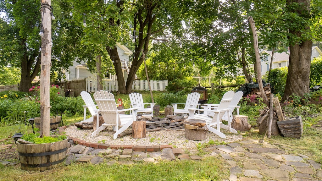 Your Berkshire retreat comes with a gorgeous backyard and firepit perfect for relaxing and gathering!