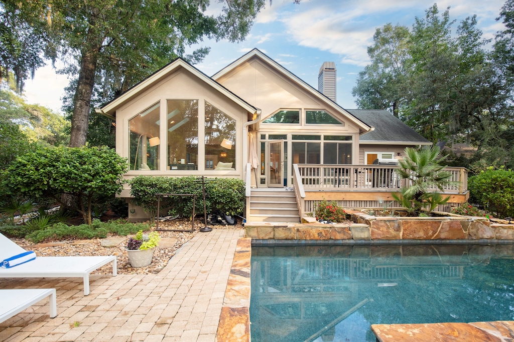 Backyard pool.