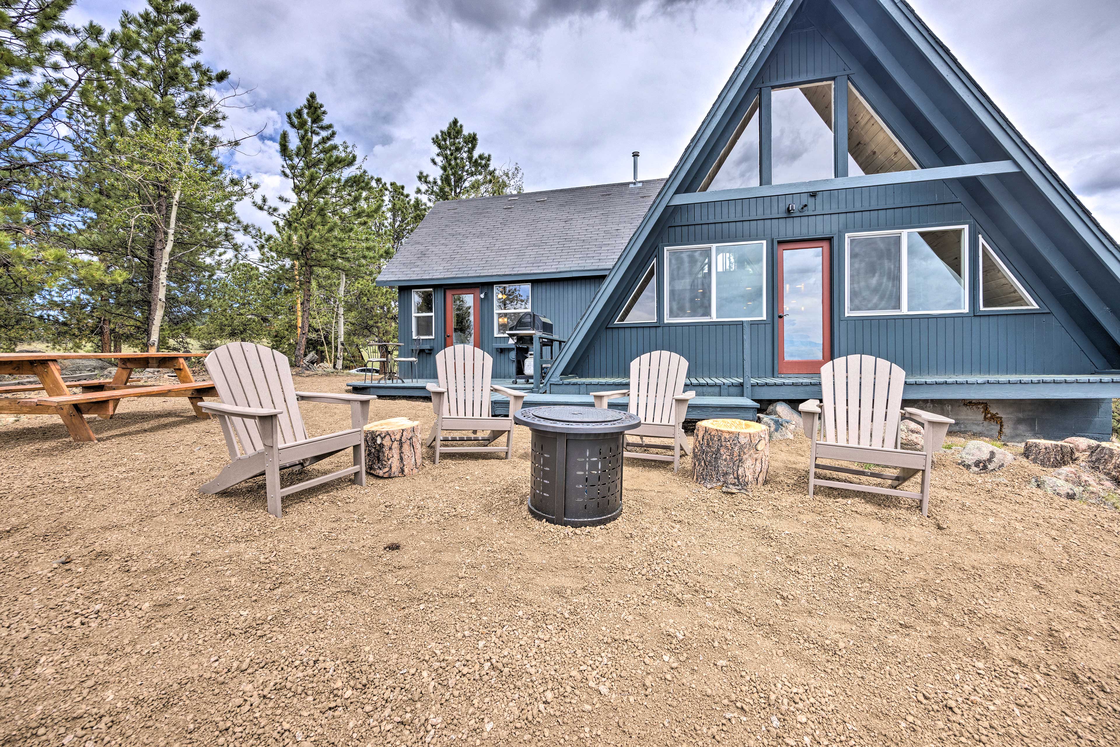 Property Image 1 - Modern Guffey A-Frame Cabin: Grill, 38 Acres!