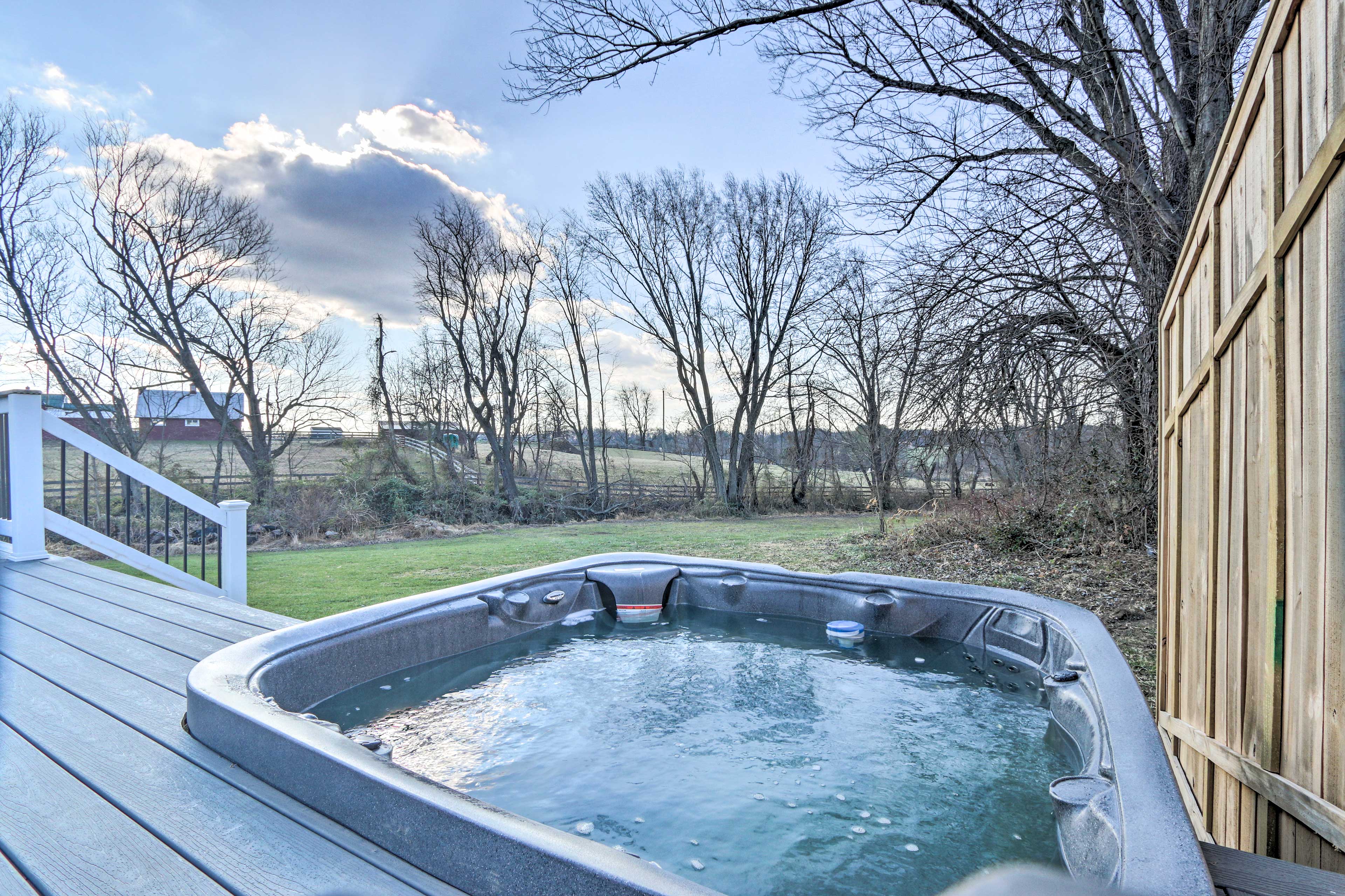 Property Image 2 - Morrisonville Manor w/ Fire Pit & Hot Tub!