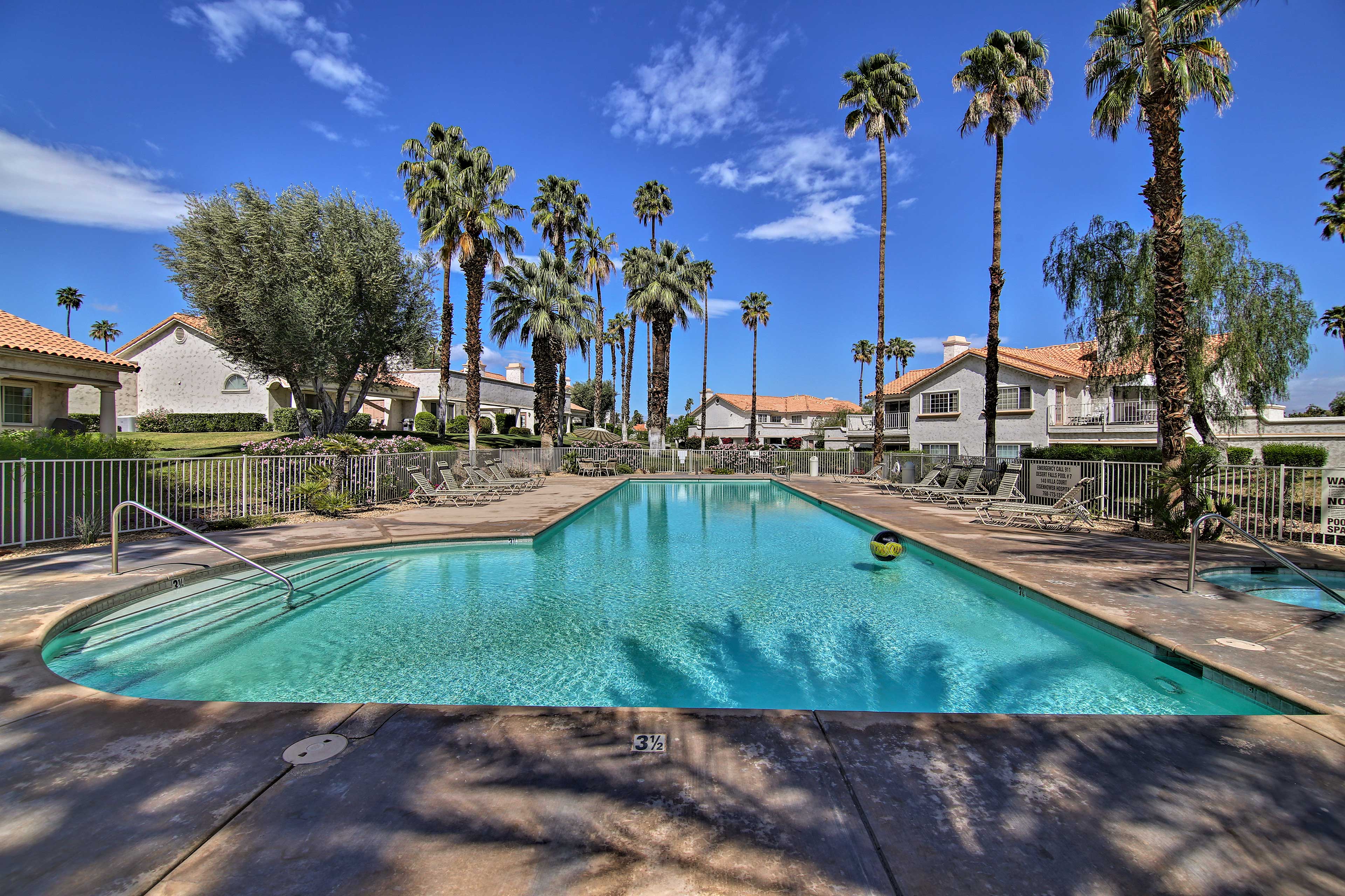 Property Image 1 - Palm Desert Resort Villa w/ Deck & Pool View!