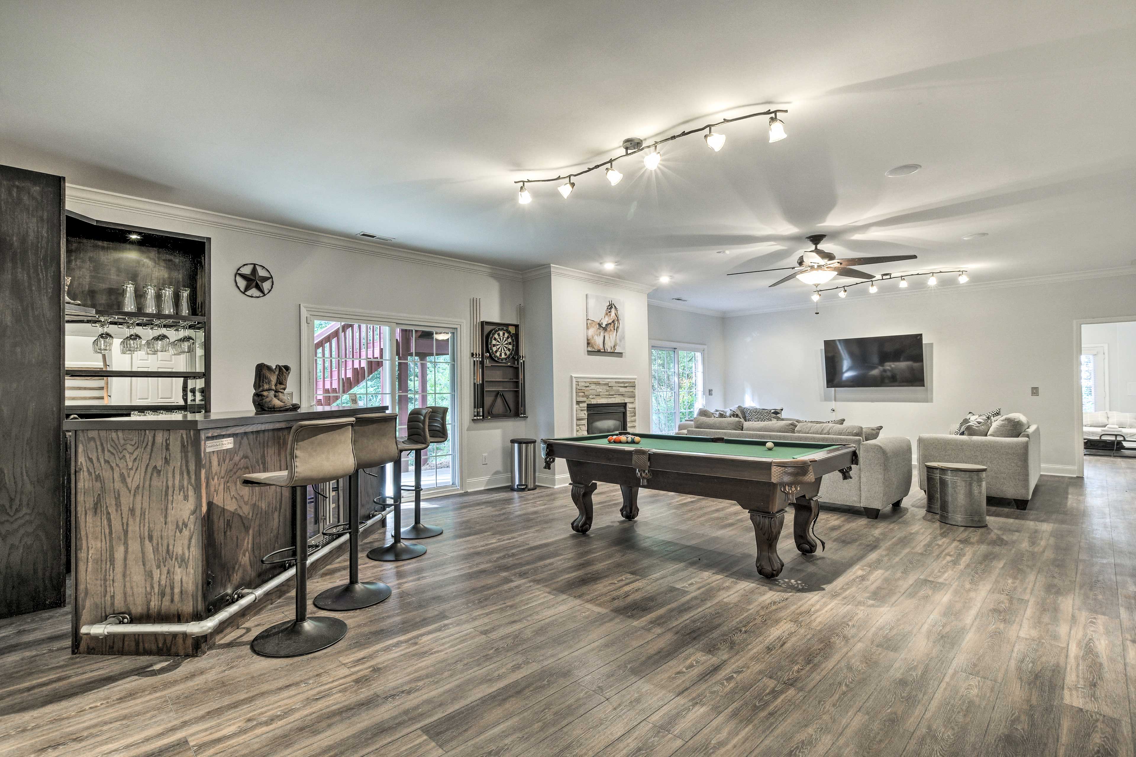 Property Image 1 - Rustic Pinehurst House w/ Fire Pit & Game Room