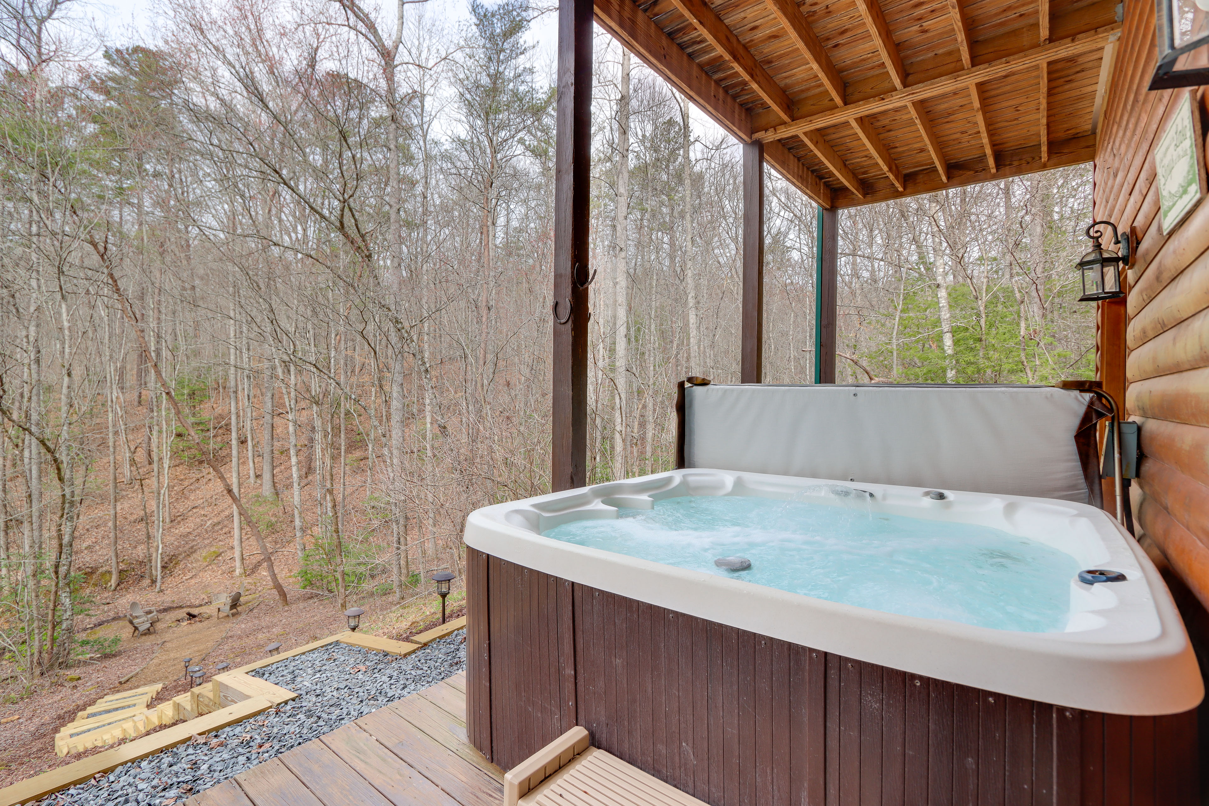 Property Image 2 - Peaceful Forest Escape w/ Game Room + Hot Tub