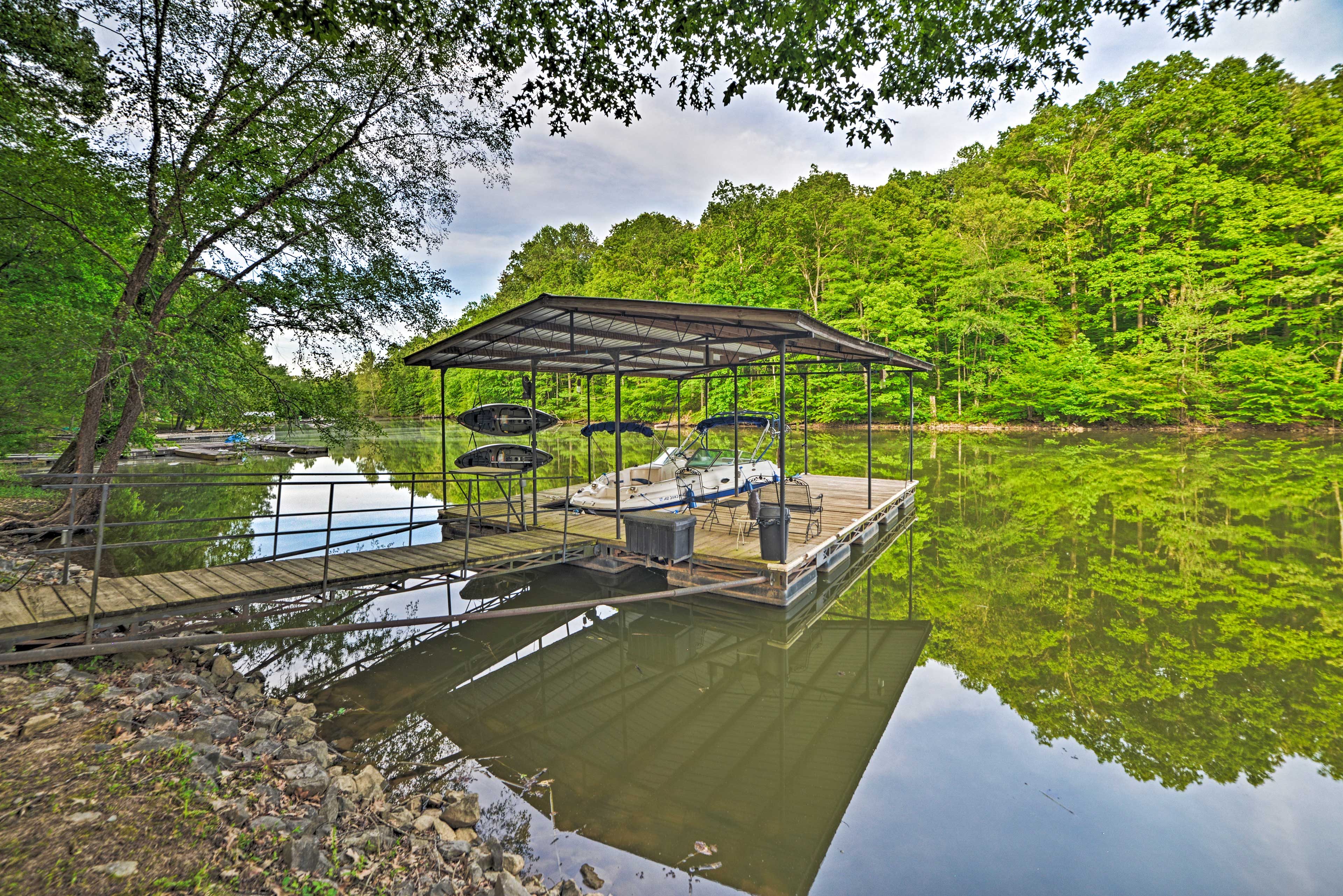 Property Image 1 - Lake Barkley Home: Private Dock, Kayaks, Fire Pit!