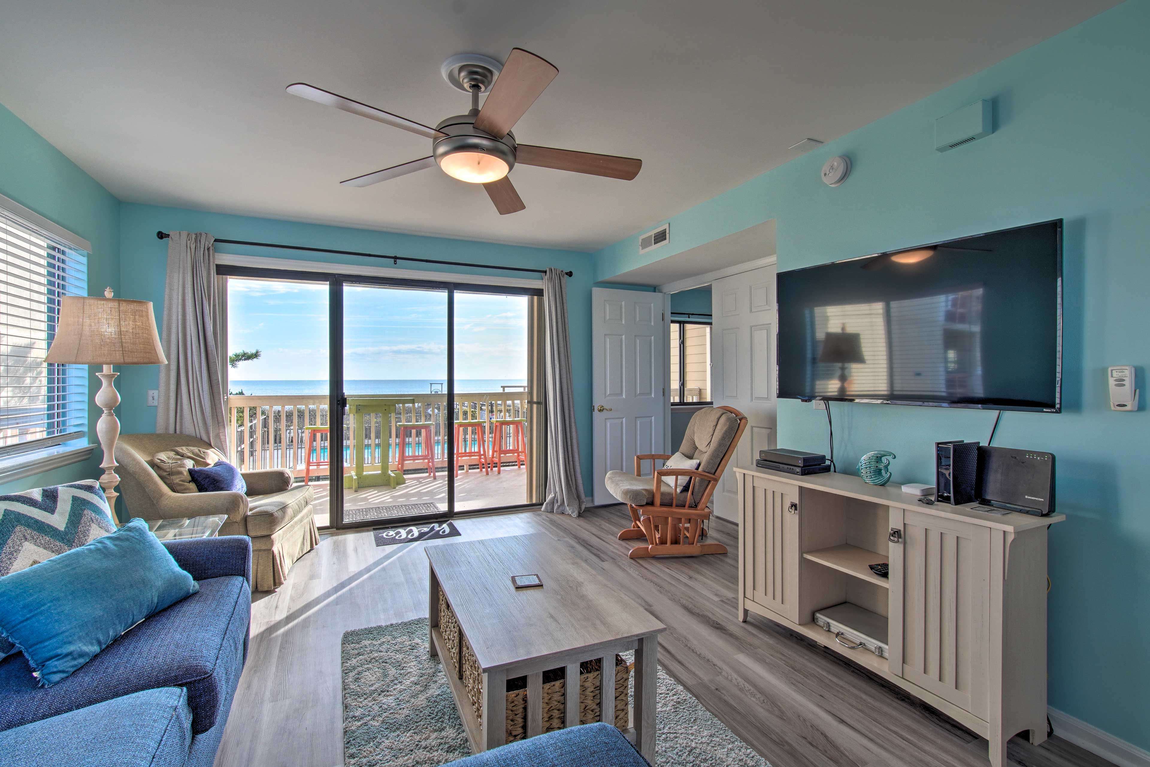 Property Image 1 - Ocean-View Condo w/ Deck, Steps to Carolina Beach!