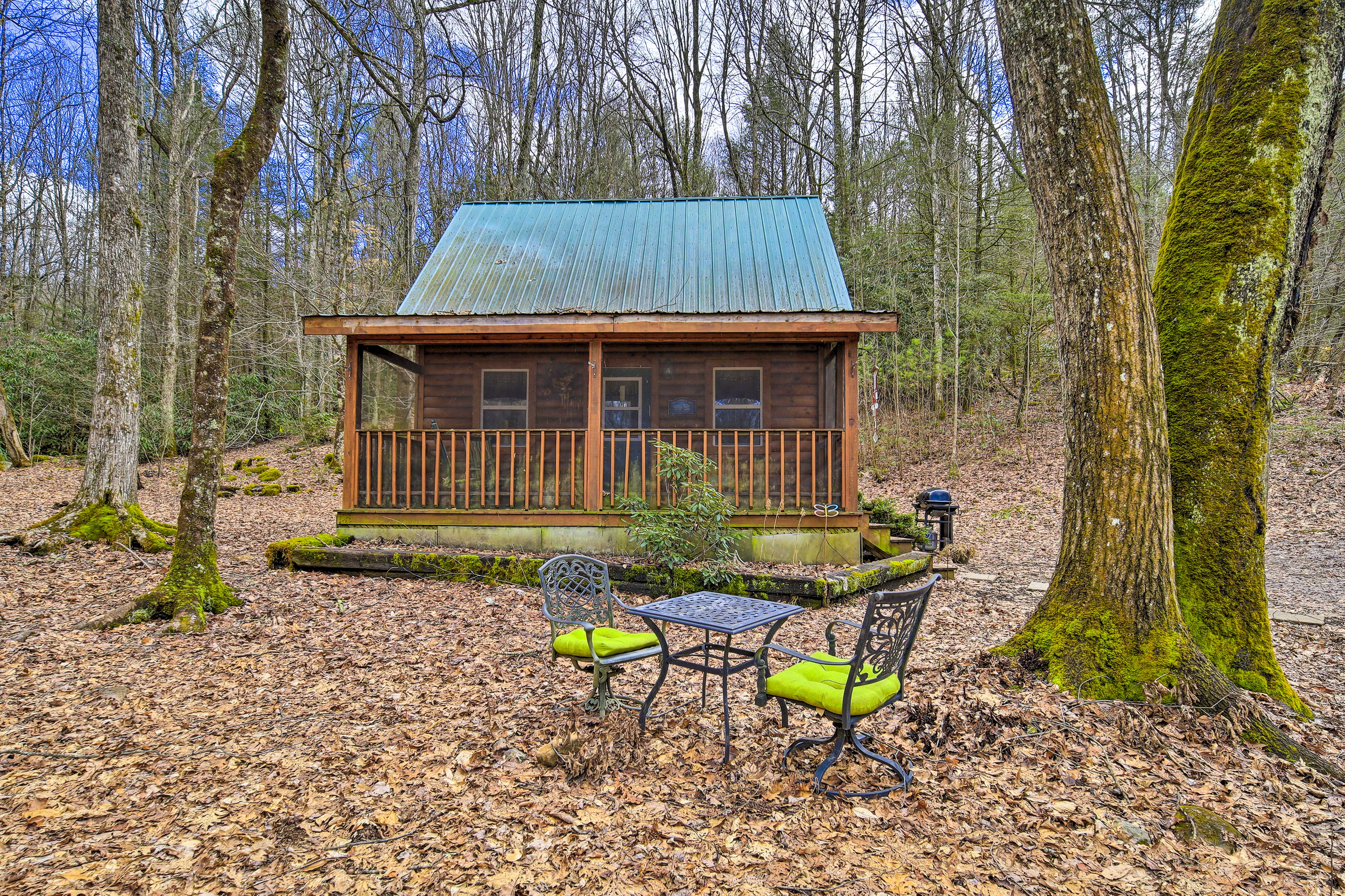 Property Image 1 - Peaceful Cabin w/ Fire Pit on Cross Creek Ranch!