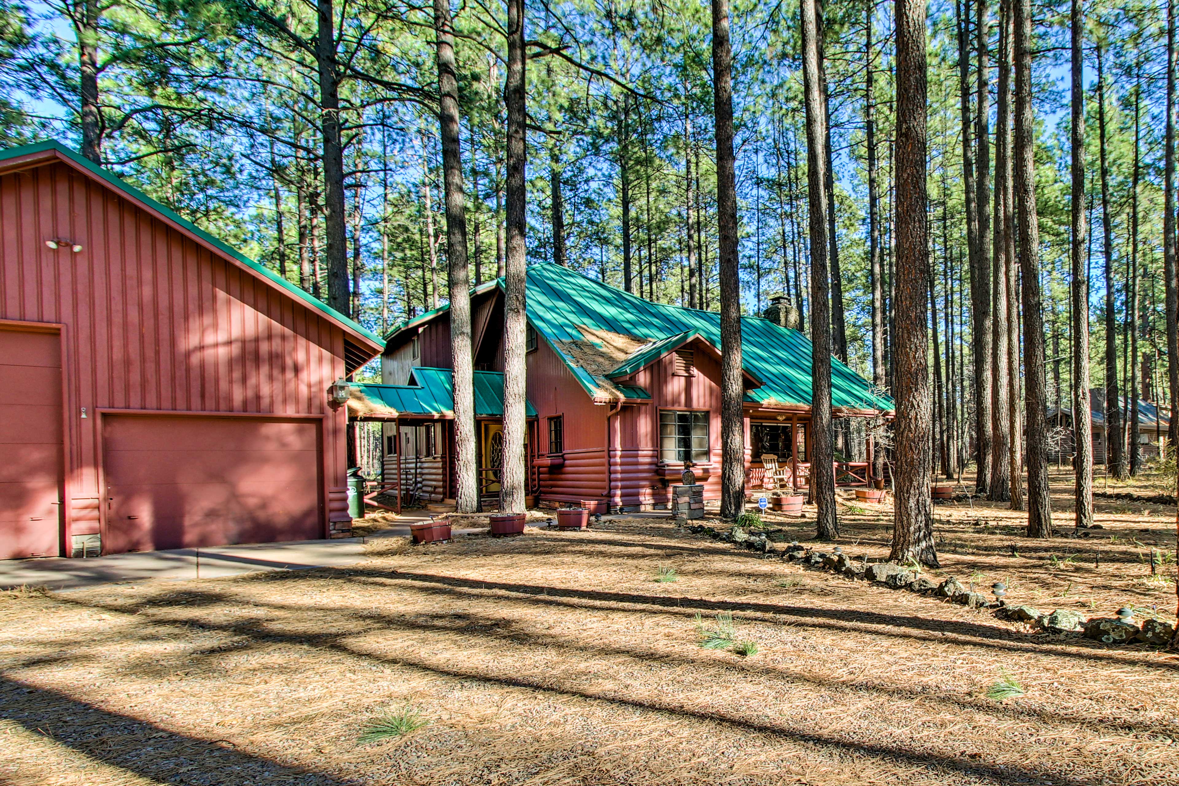 Property Image 2 - Modern Pinetop Cabin w/ Patio & Fire Pit!