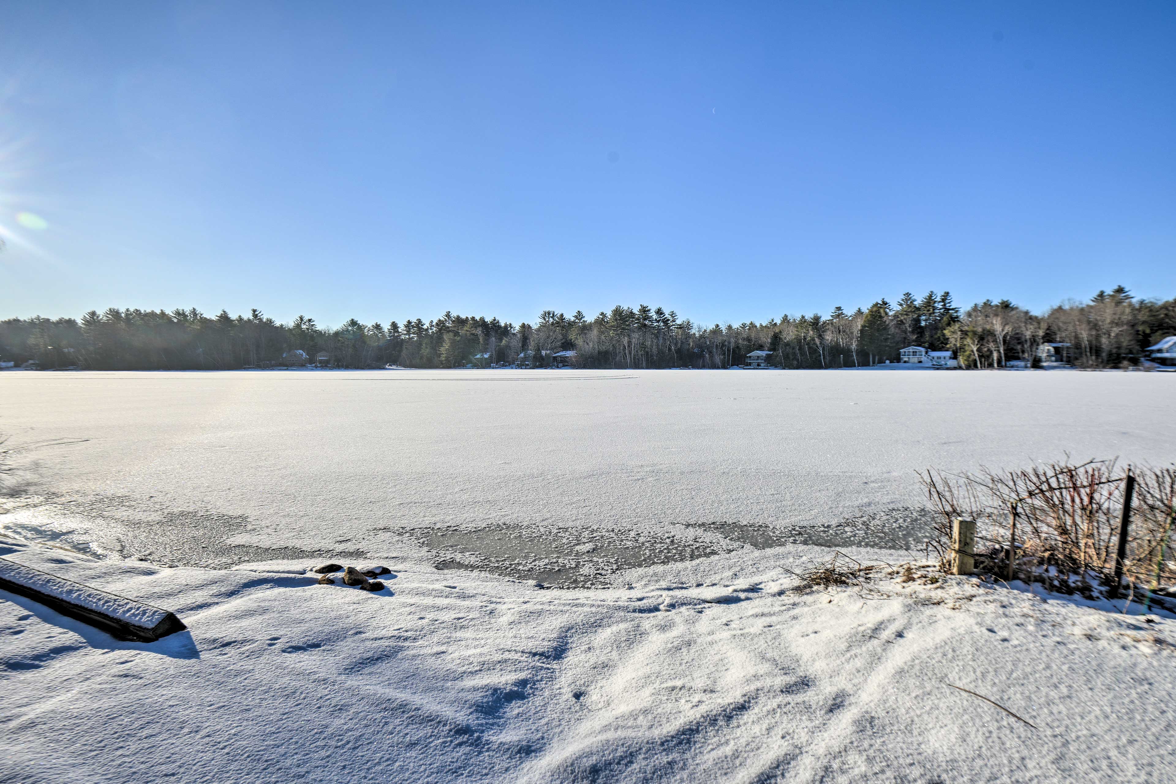 New Hampshire Home w/ Private Beach, Dock & Rafts!