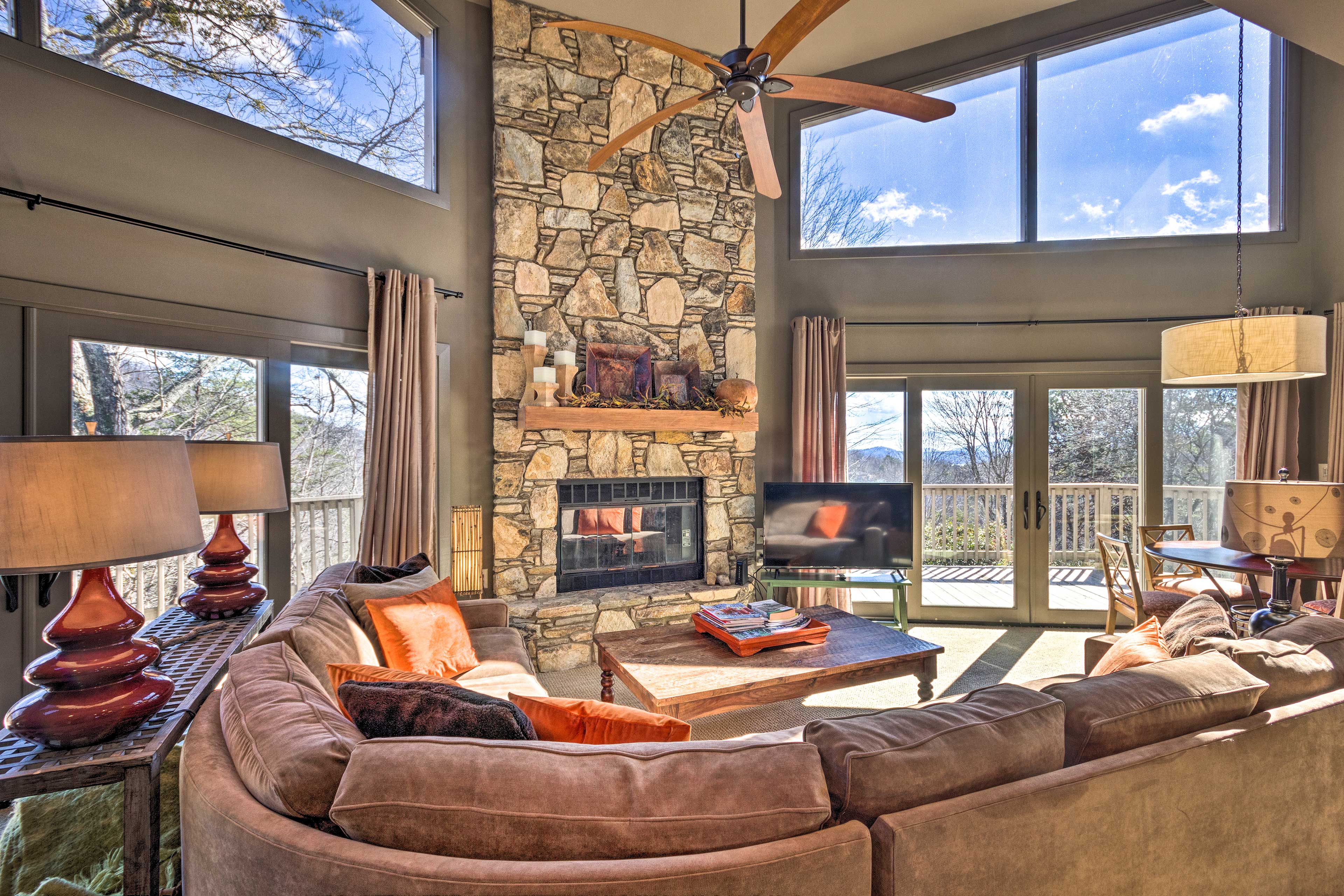 Property Image 1 - Luxe Rumbling Bald Retreat w/ Deck & Mountain View