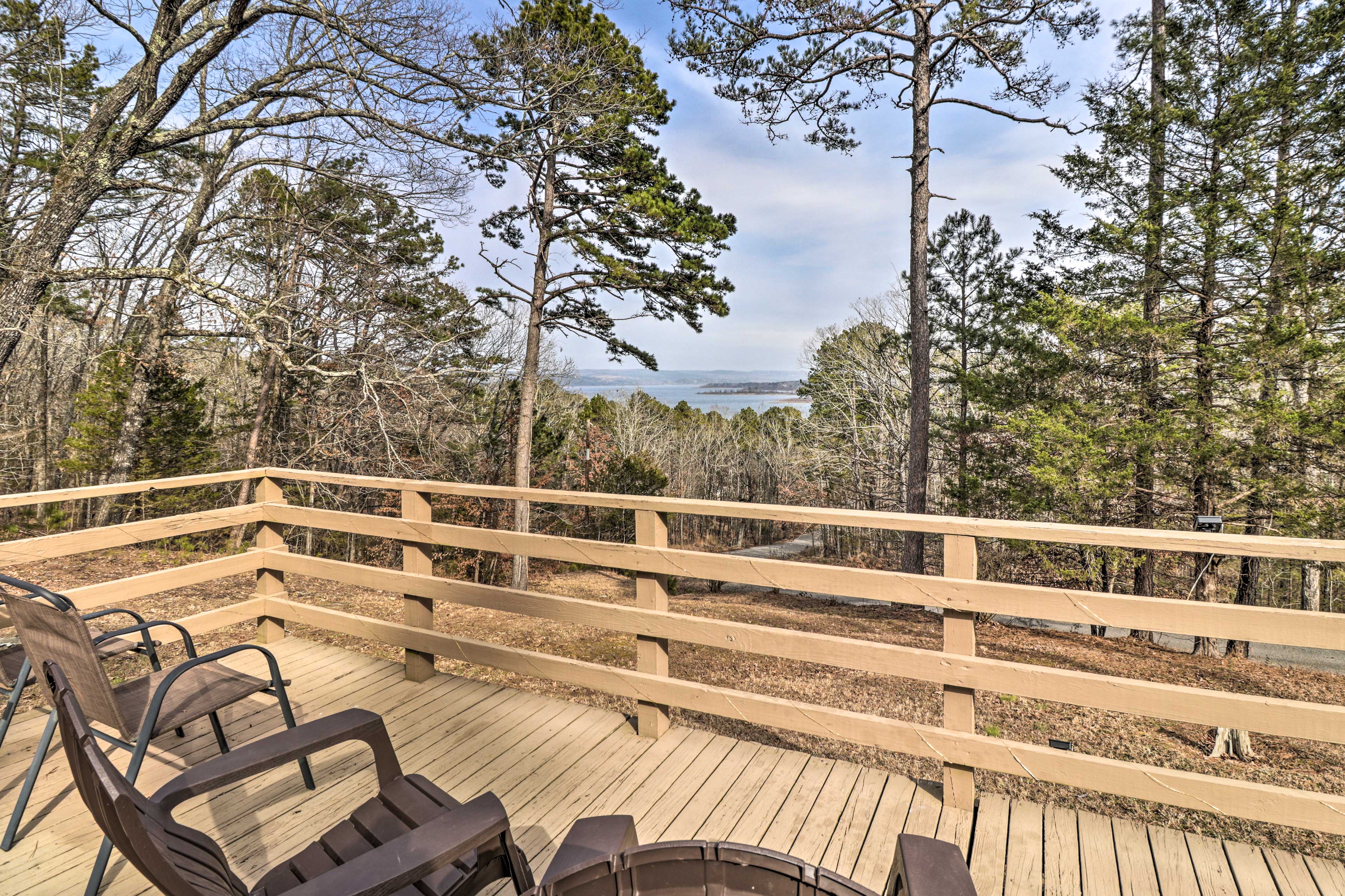 Property Image 2 - Treetop Hideaway w/ Lake Views + Fire Pit!