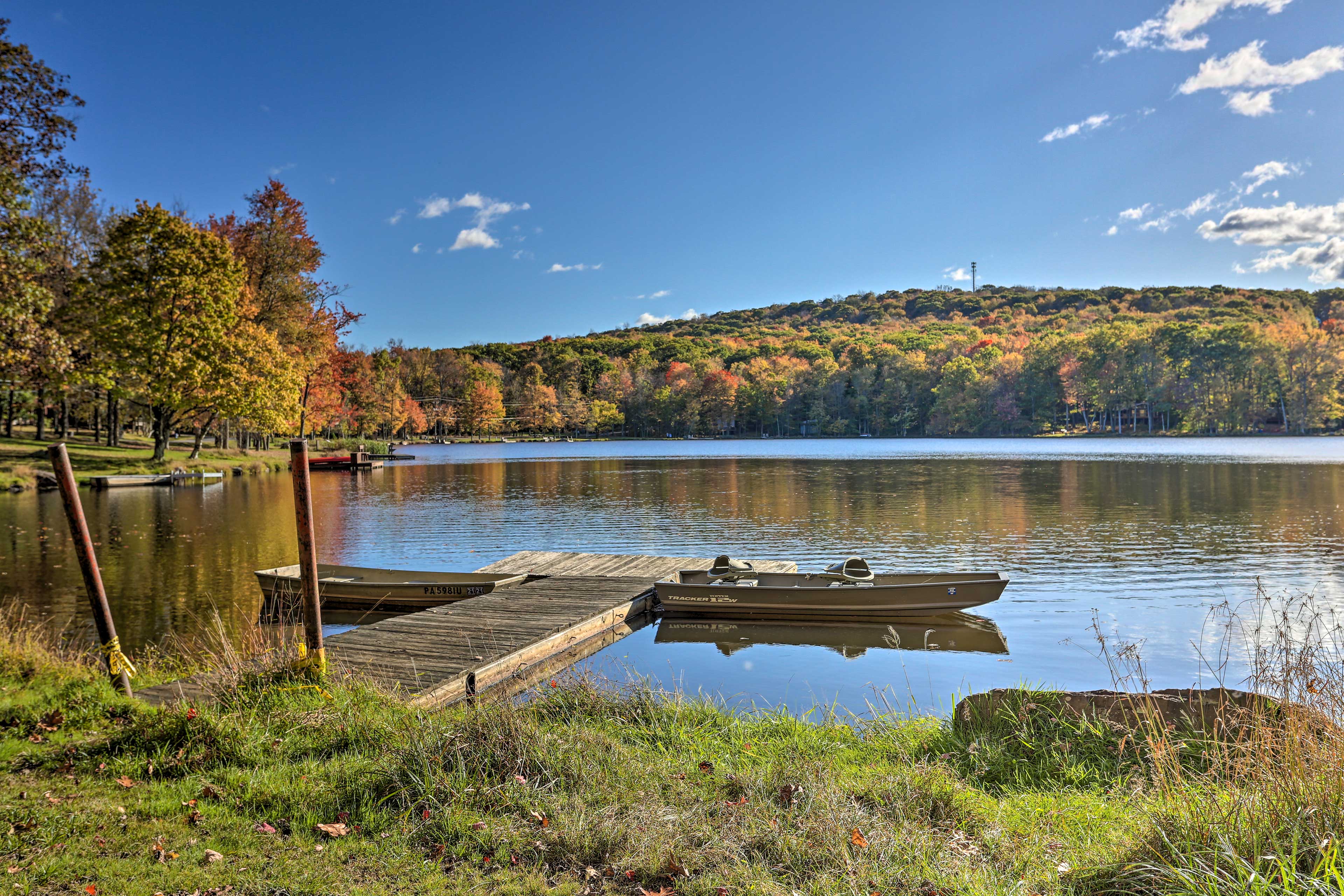 Property Image 2 - Pocono Cabin w/ Fire Pit, Walk to Lake & Beach!