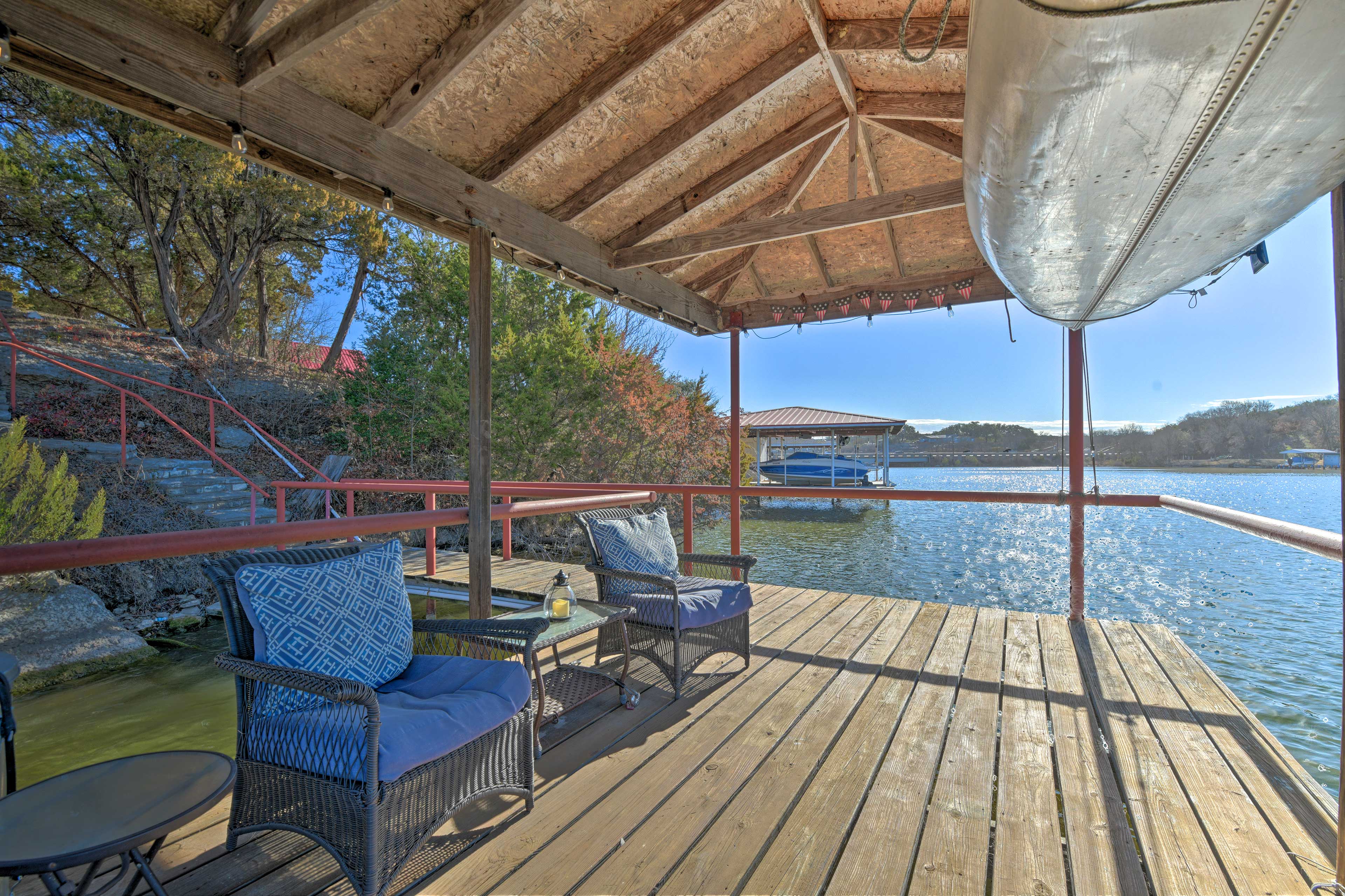 Property Image 1 - Lakefront Getaway w/ Boat Dock, Canoe, Grill!