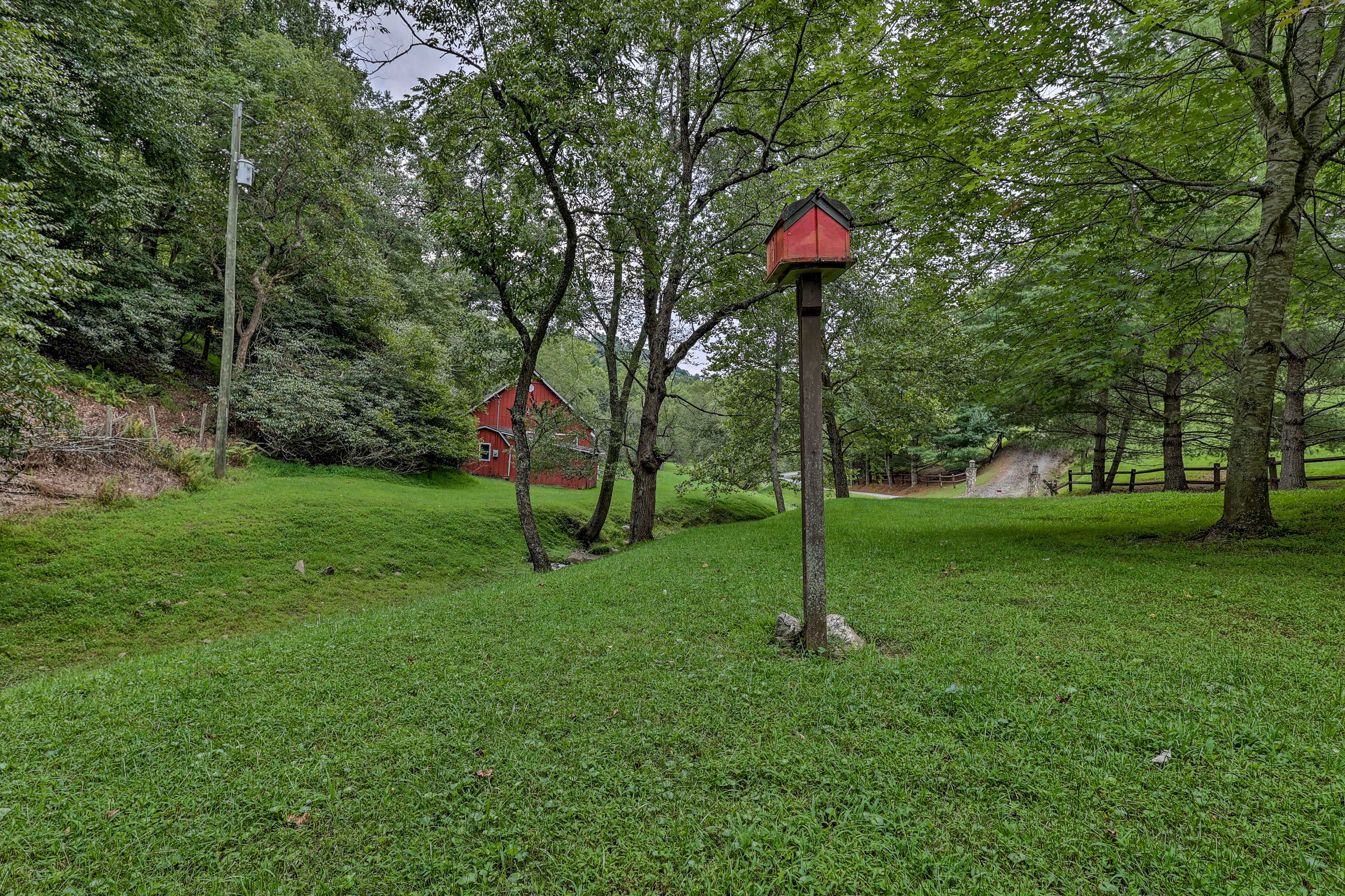 Property Image 2 - Rustic Piney Creek Cabin: Wraparound Porch + Views