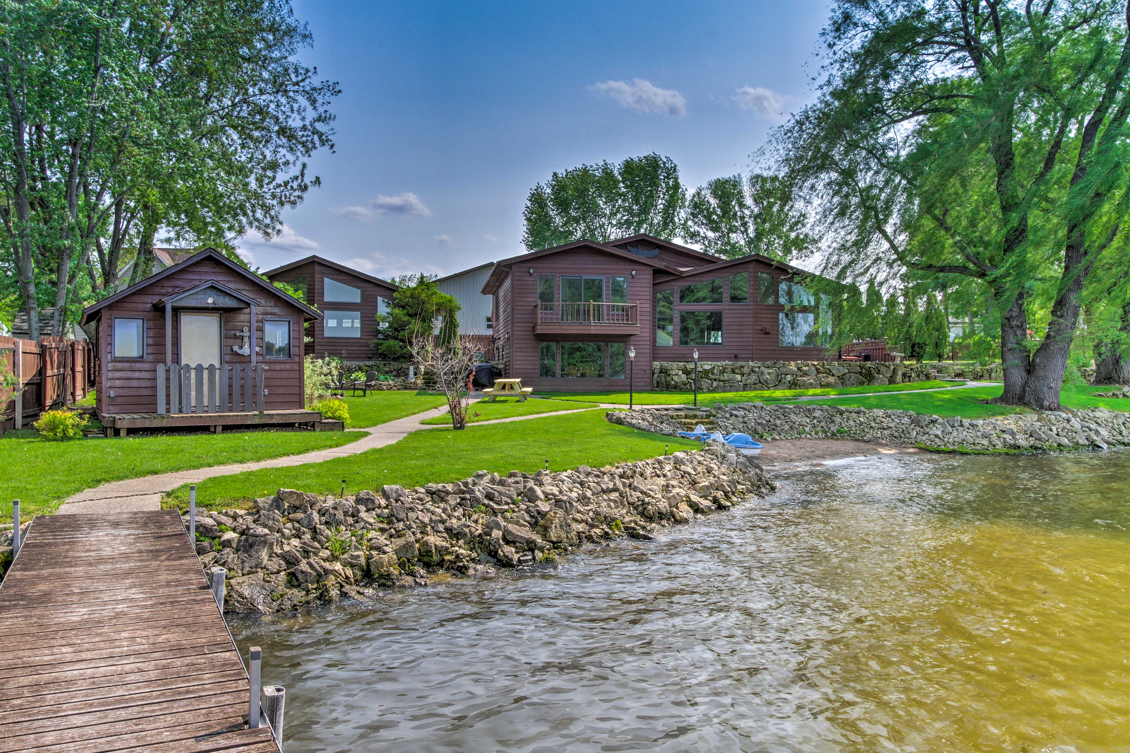 Property Image 1 - Lakefront Eau Galle Home w/ Hot Tub & Fire Pit