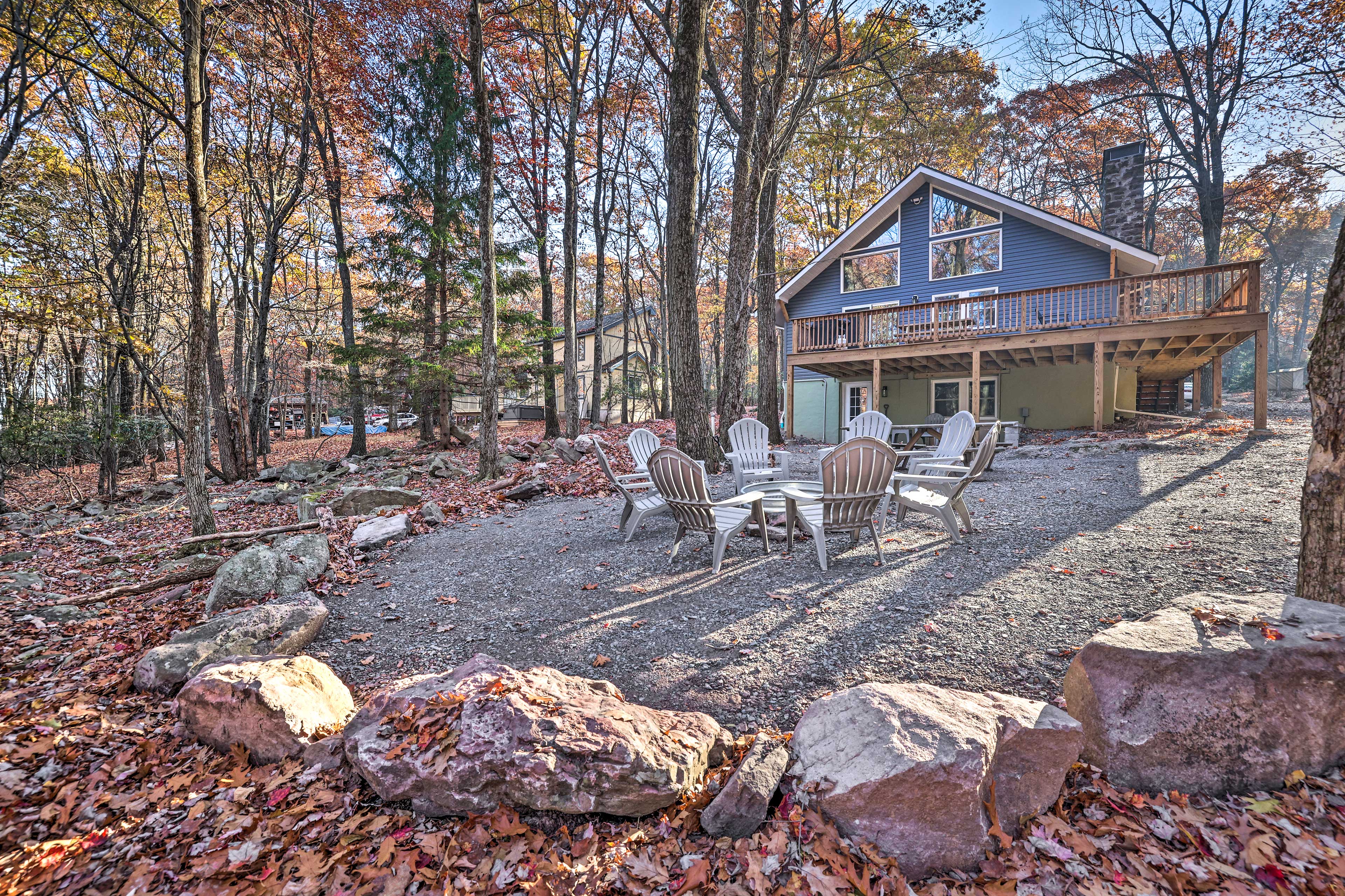 Property Image 2 - Spacious Poconos Home - Deck, Fire Pit & Game Room