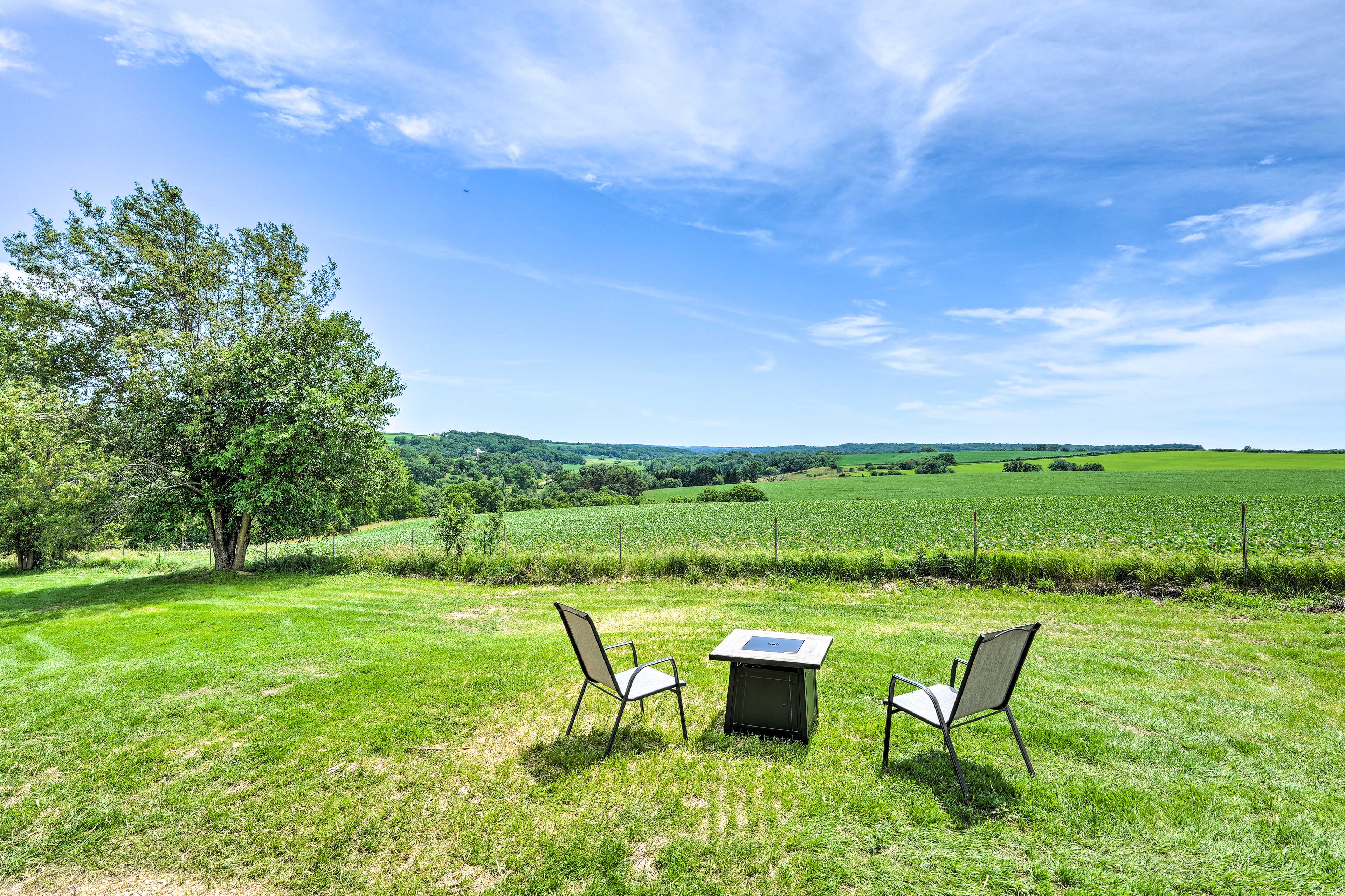 Property Image 2 - Serene Views: Quiet Farmhouse Cabin in Wisconsin!