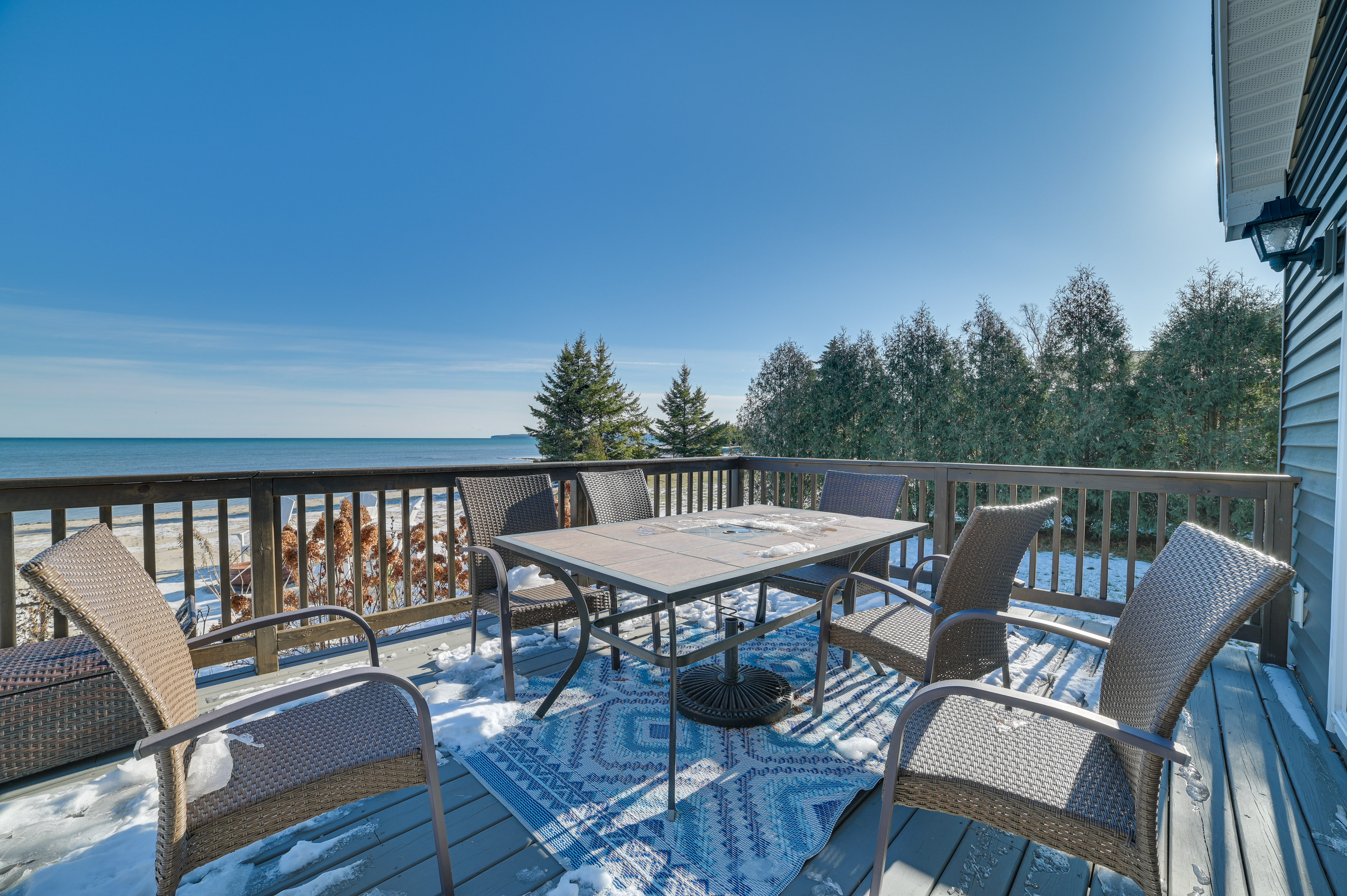 Property Image 2 - St. Ignace Cottage w/ Deck & Beach on Lake Huron!