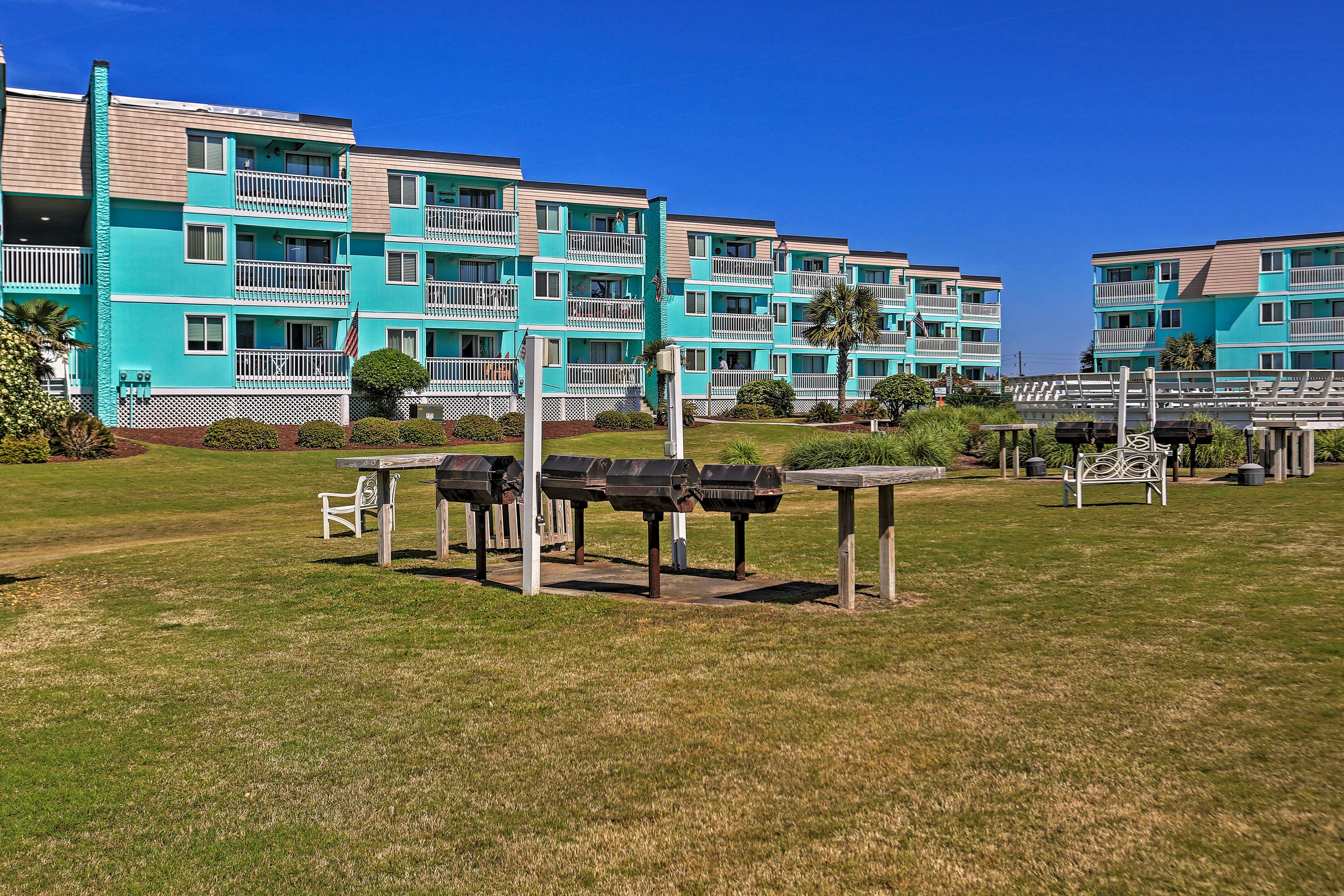 Walk to Beach: Ocean-View Atlantic Beach Condo!
