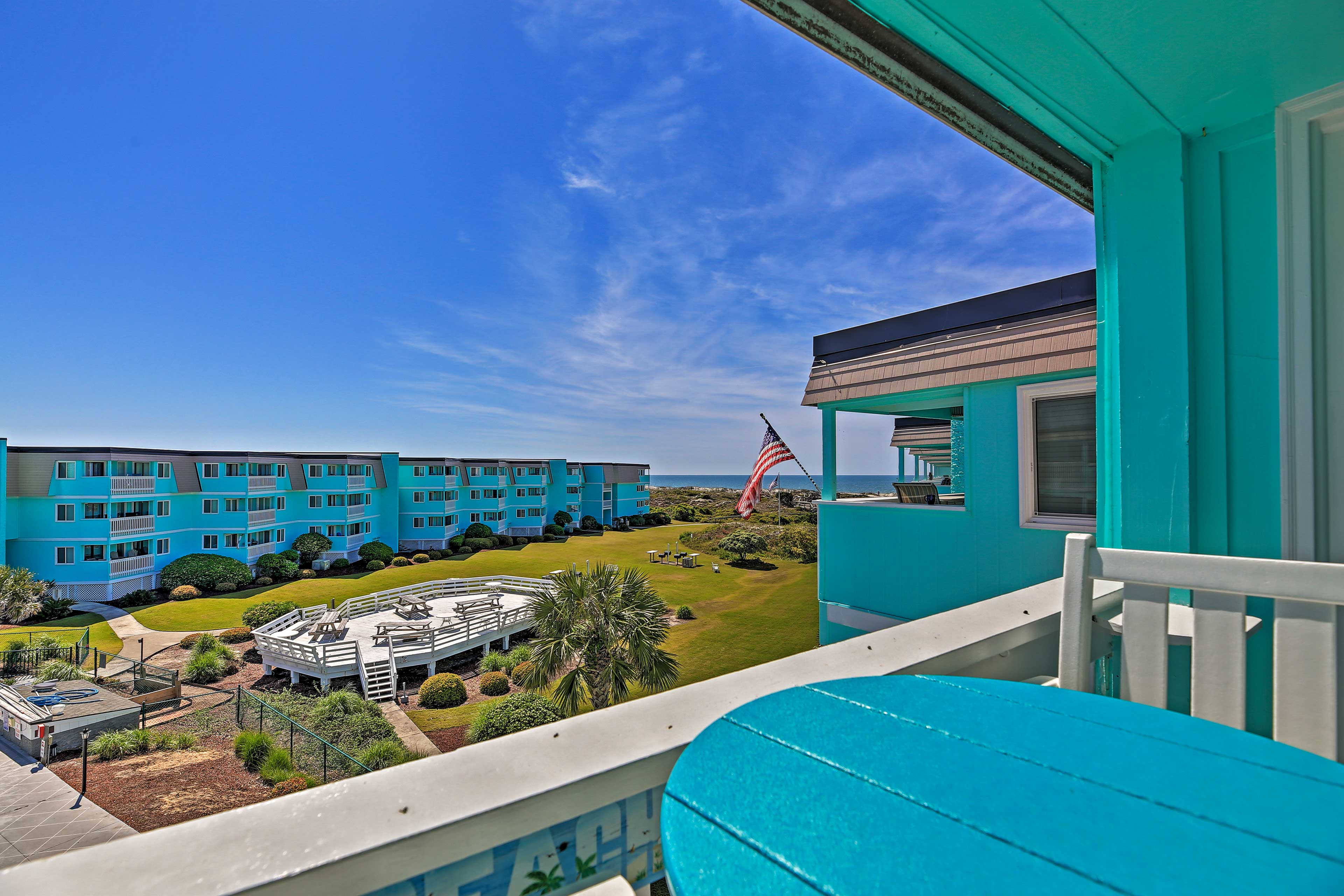 Property Image 1 - Walk to Beach: Ocean-View Atlantic Beach Condo!