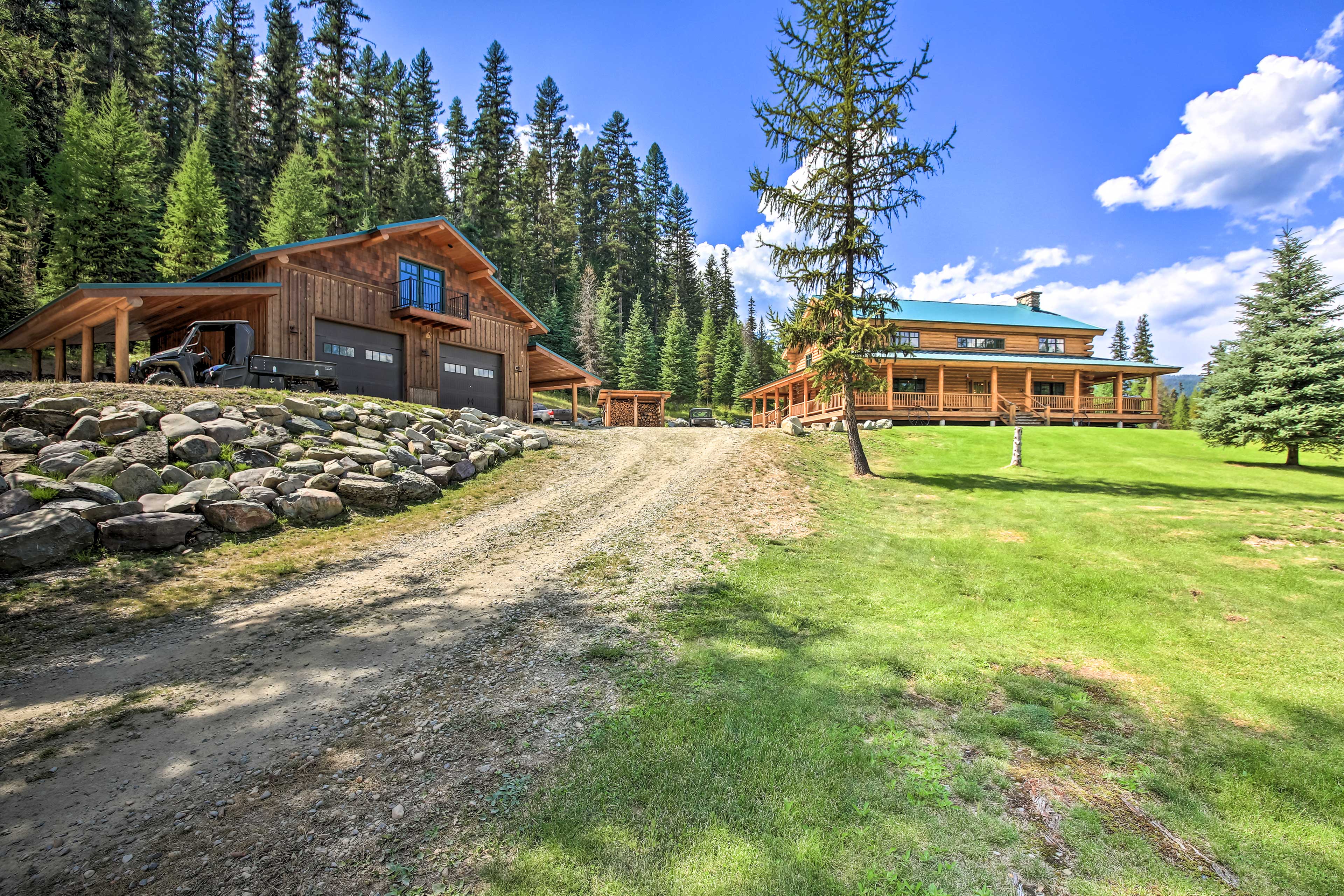 Property Image 1 - Waterfront Log Home w/ 95 Acres on Yaak River