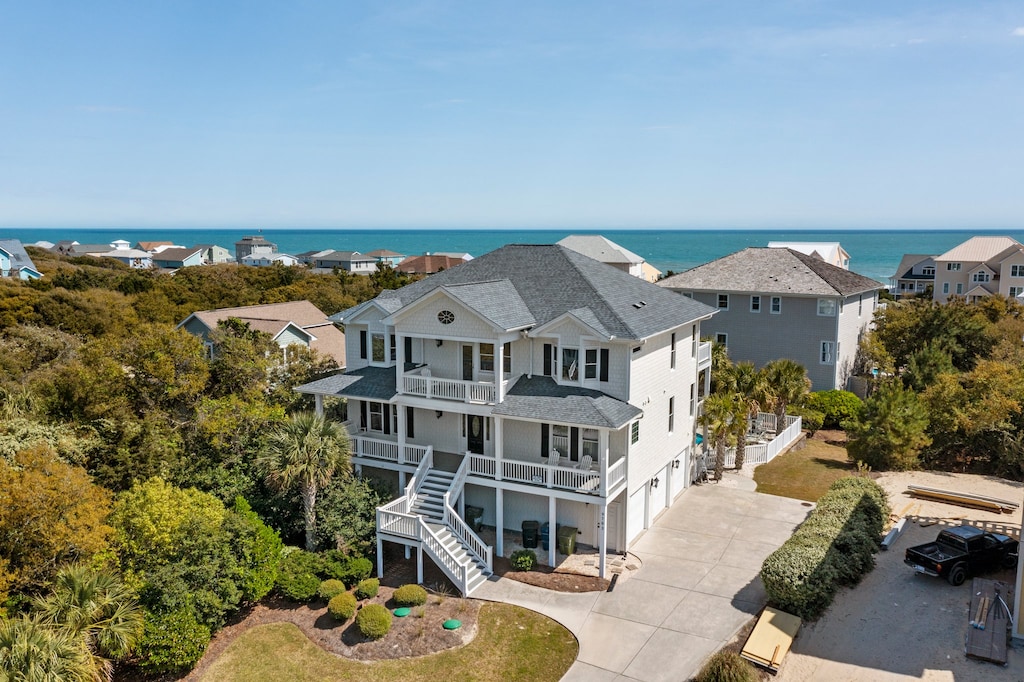 Aerial view of front of house